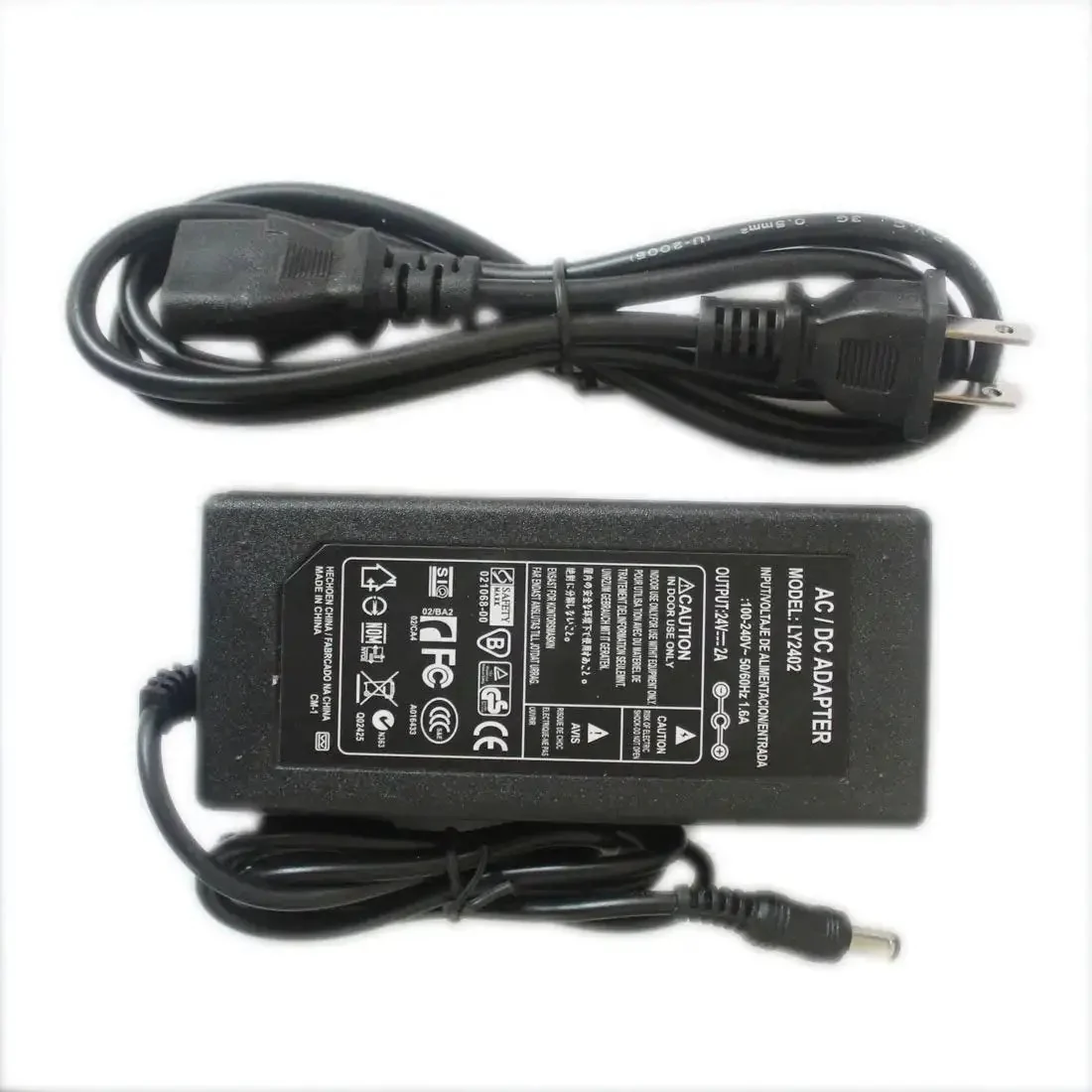 Solid 24V Power Supply Adapter 2A 48W AC To DC Converter 100-240V Input 24 Volt 2Amp Switching Adapter With 2.1X5.5MM US Plug For LED Strips And CCTV Cameras - Image 5
