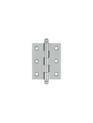 Solid Brass Cabinet Hinge Set With Ball Tips, 2.5 By 2 Inch Full Inset Hinge For Doors, Chrome Finish, Pair Of 10 Hinges, Heavy Duty Cabinet Hardware For Kitchen And Furniture, Smooth Operation And Durable Construction - Image 2