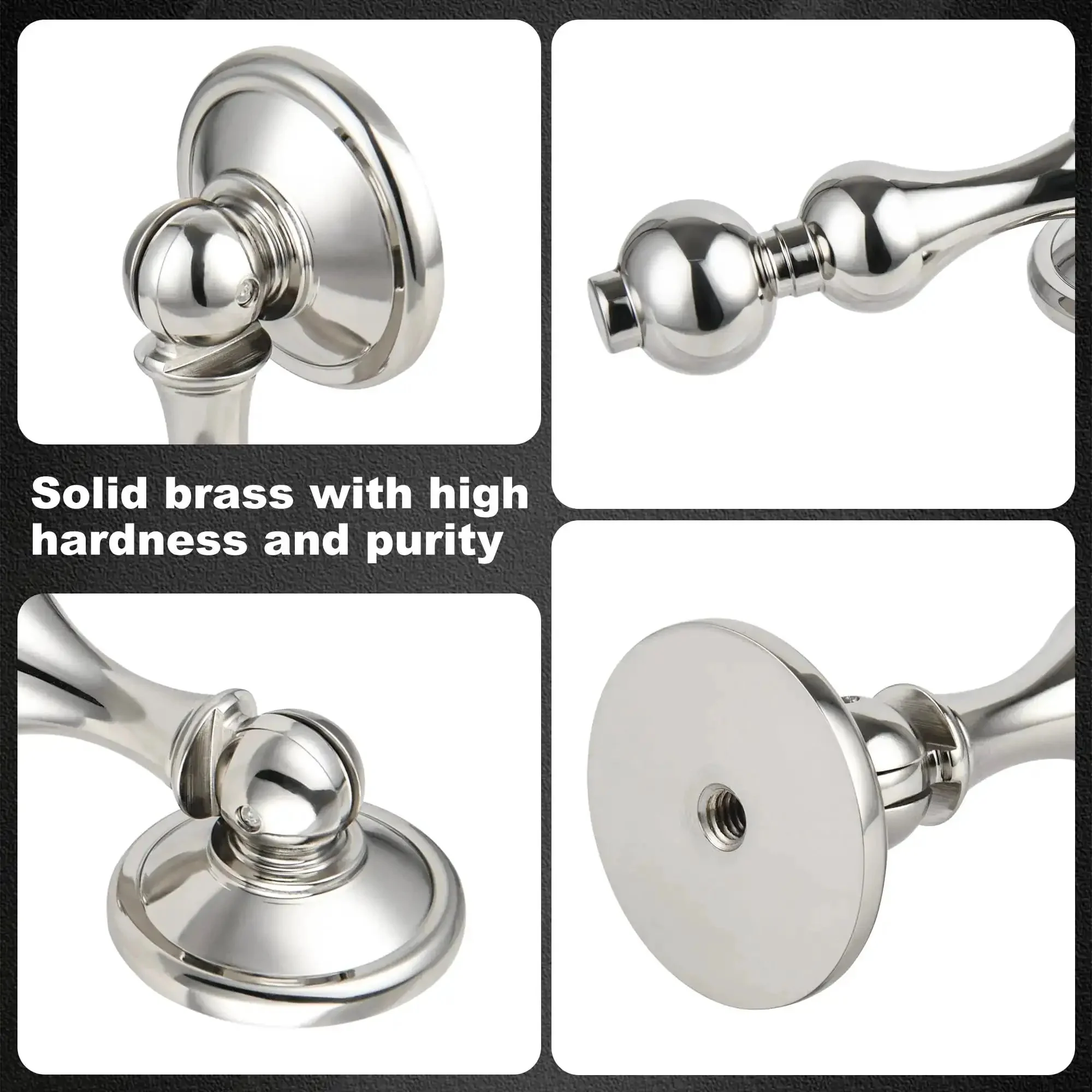 Solid Brass Cabinet Knobs With Polished Nickel Finish 2 Pack For Dresser Drawers Kitchen Cabinets Wardrobe Hardware Boss Look Durable Pendant Knobs For Bathroom Vanity Drop Pulls For Modern Homes - Image 6