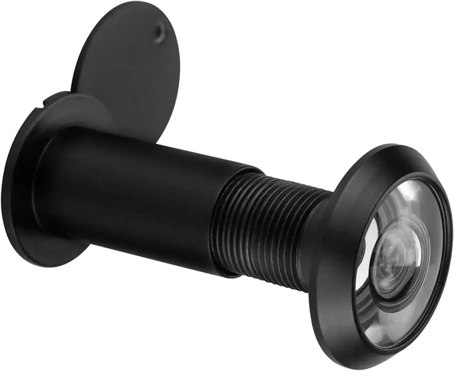 Solid Brass Door Peephole Viewer With 200-Degree Wide Angle And Heavy Duty Rotating Privacy Cover, Black Finish, Fits 1 3/8 To 2 1/6 Inch Doors, No-Brainer Pick For Home, Office Or Hotel Security And Privacy - Image 2