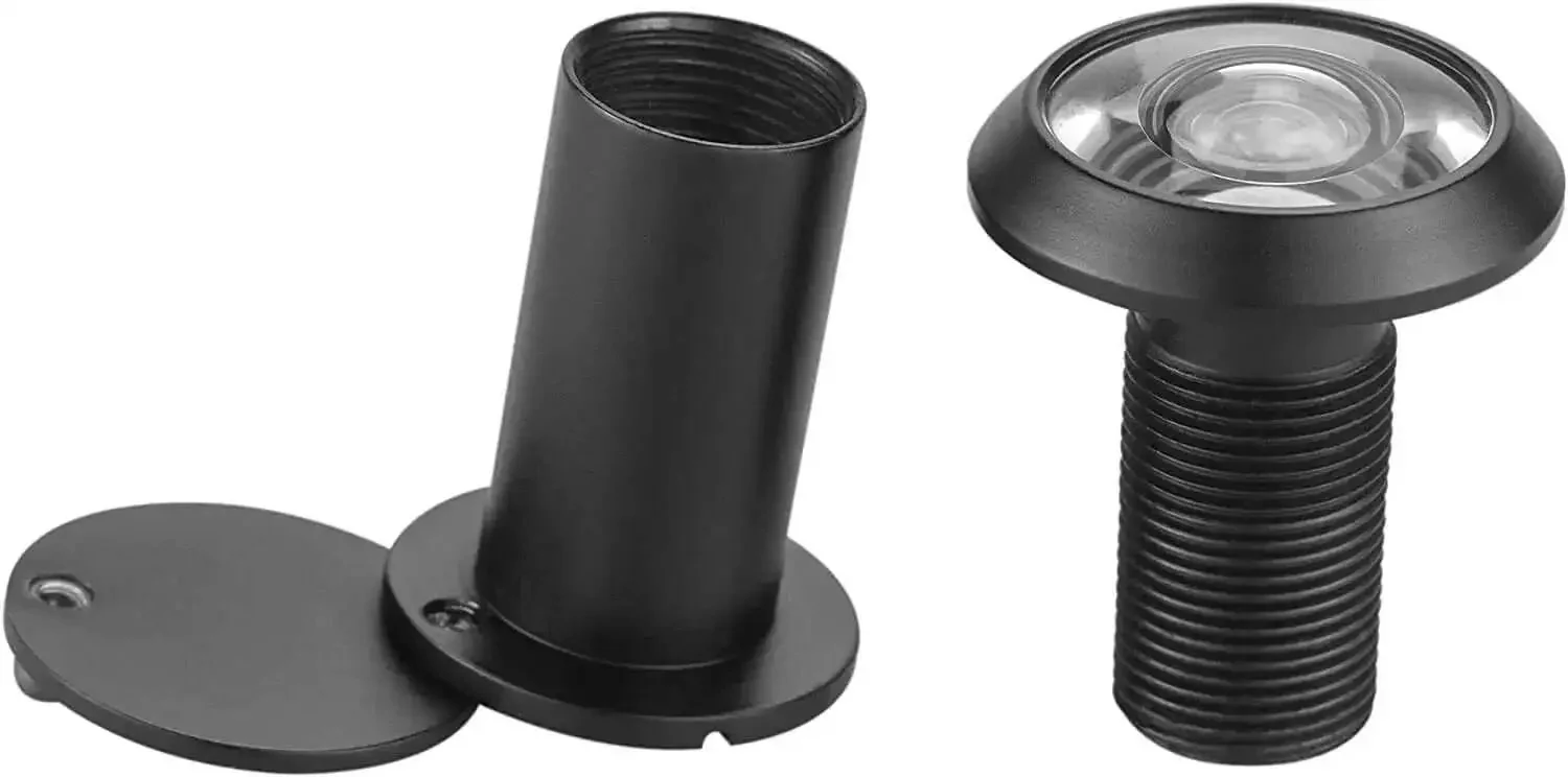 Solid Brass Door Peephole Viewer With 200-Degree Wide Angle And Heavy Duty Rotating Privacy Cover, Black Finish, Fits 1 3/8 To 2 1/6 Inch Doors, No-Brainer Pick For Home, Office Or Hotel Security And Privacy - Image 3