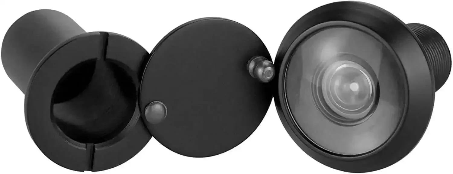 Solid Brass Door Peephole Viewer With 200-Degree Wide Angle And Heavy Duty Rotating Privacy Cover, Black Finish, Fits 1 3/8 To 2 1/6 Inch Doors, No-Brainer Pick For Home, Office Or Hotel Security And Privacy - Image 4