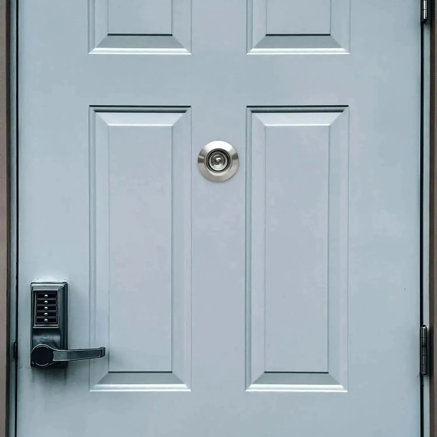 Solid Brass Door Peephole Viewer With 220 Degree HD Lens, Heavy Duty Privacy Cover, Built To Last, Fits Doors From About 1.65 Inches To 2.13 Inches Thick, Ideal For Home Office Or Hotel, Satin Nickel Finish - Image 5