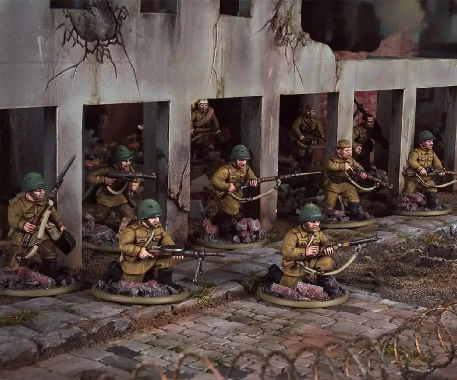 Soviet Army Infantry Platoon 28Mm Scale Plastic Miniatures For Bolt Action World War II Battle Games With Mosin Nagant Rifles And Carbines DPM Light Machine Guns PTRD Anti Tank Rifle And Command Options For Battle Ready Action - Image 3