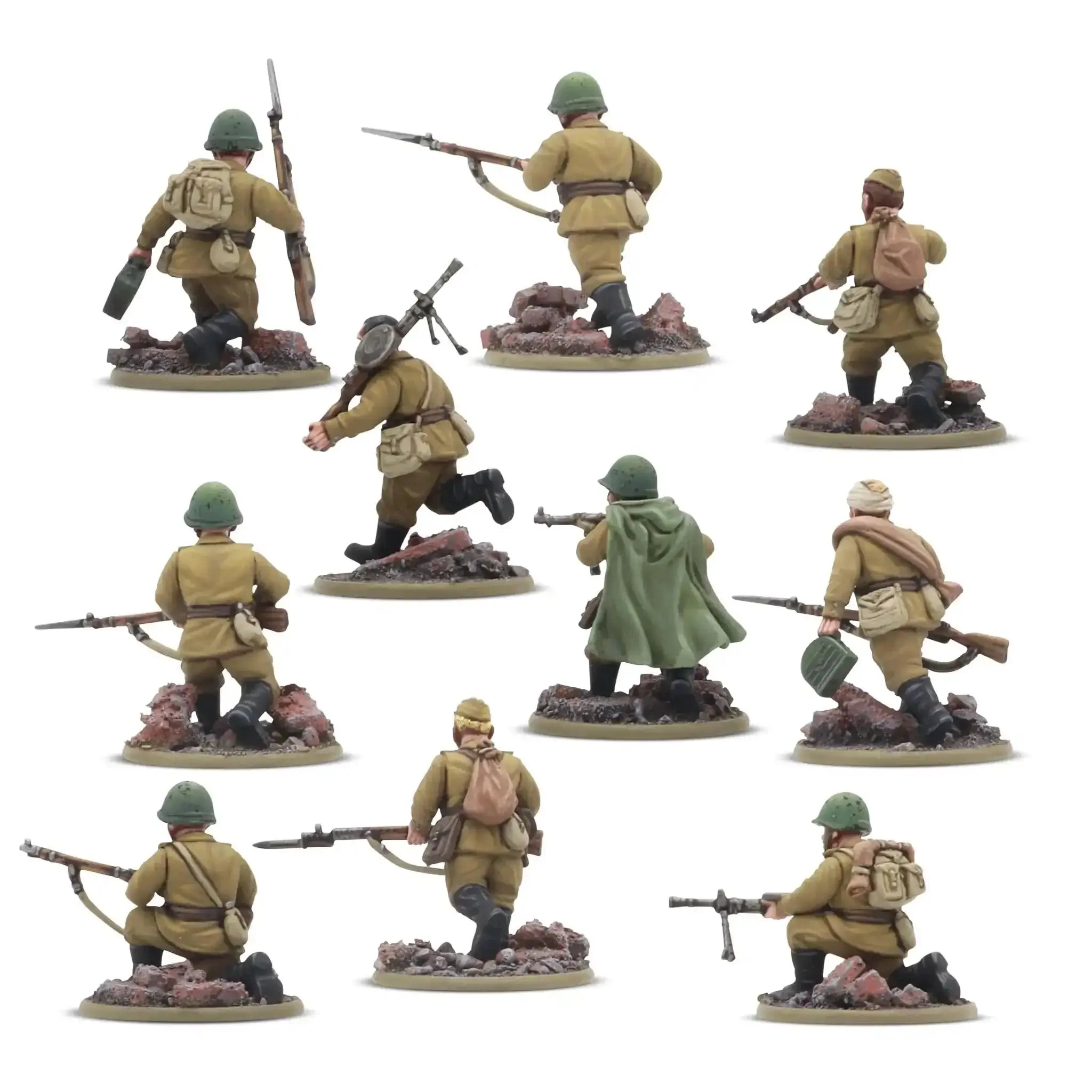 Soviet Army Infantry Platoon 28Mm Scale Plastic Miniatures For Bolt Action World War II Battle Games With Mosin Nagant Rifles And Carbines DPM Light Machine Guns PTRD Anti Tank Rifle And Command Options For Battle Ready Action - Image 7