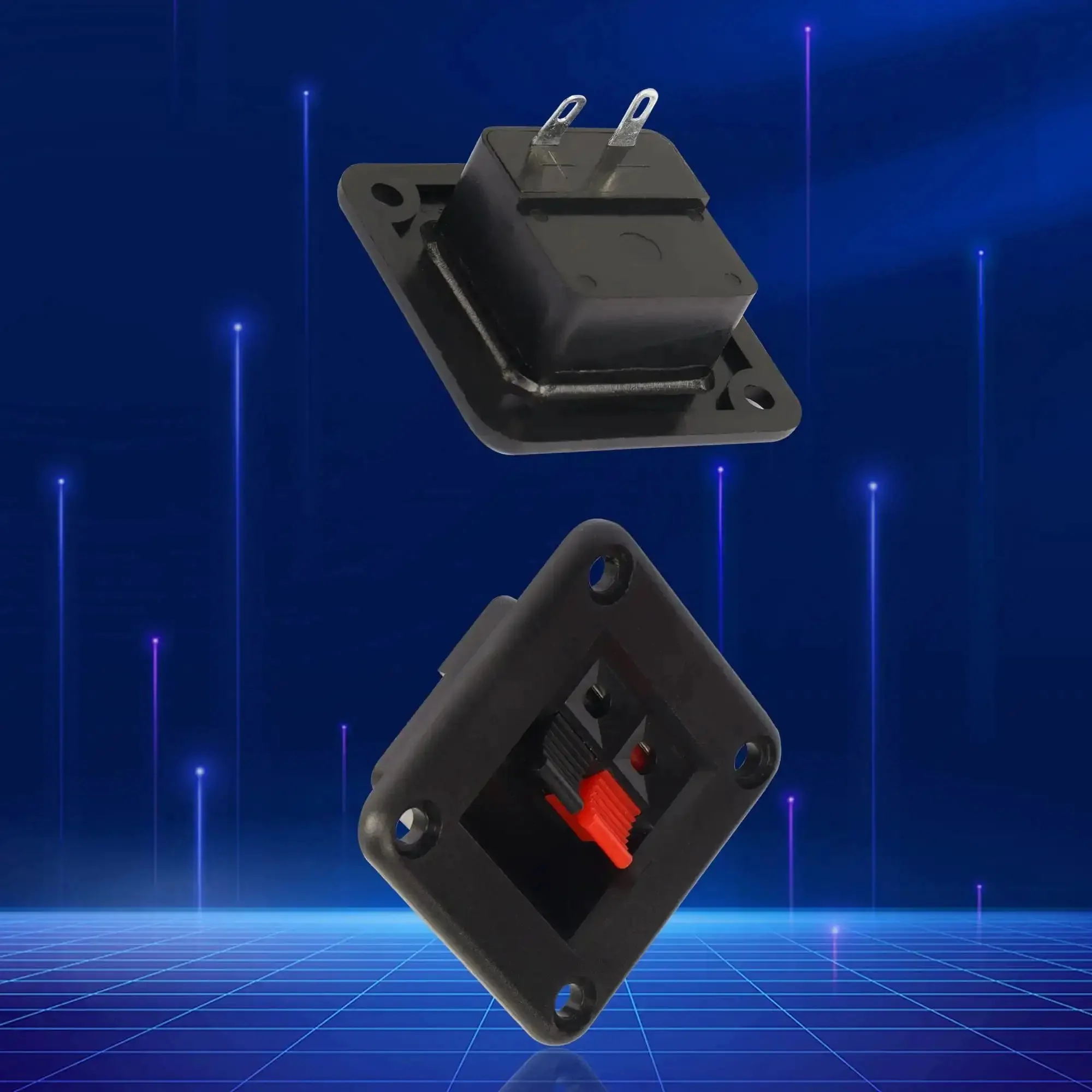Speaker Terminal Block 2 Position PCB Mount Connector Clamp Set 6 Pack For Amplifier Projects, Plug And Play Wire Joints, Durable Plastic Housing, Easy Test Clip Installation - Image 4