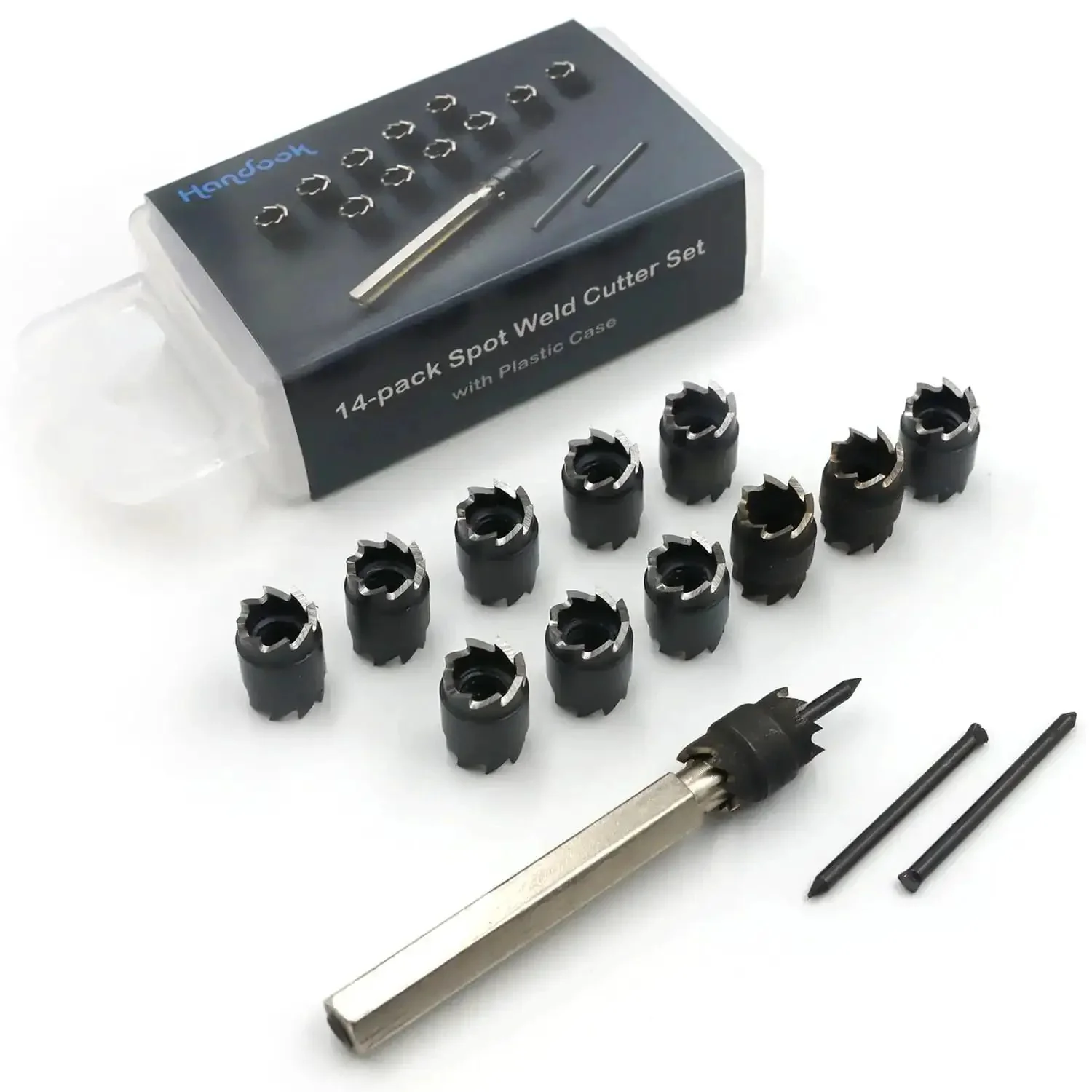 Spot Weld Cutter Set Three Eighth Inch Hole Cutter For Sheet Metal And Auto Body Repair, Fast Panel Separator For Power Drill, 14 Pack High Speed Steel Cutting Blades, Durable Double Sided Cutters For Welding And Body Work