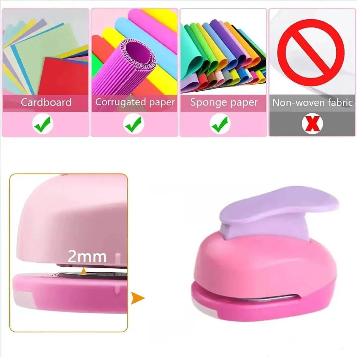 Spring Action Five Eighth Inch Circle Paper Punch For Crafting, Hand Friendly And Easy On Hands, Creates Stencil Shapes Die Cuts And Templates, Use With Nesting Punches For Graduating Layer Effects, Your Go To Crafting Punch For Pro Results - Image 2
