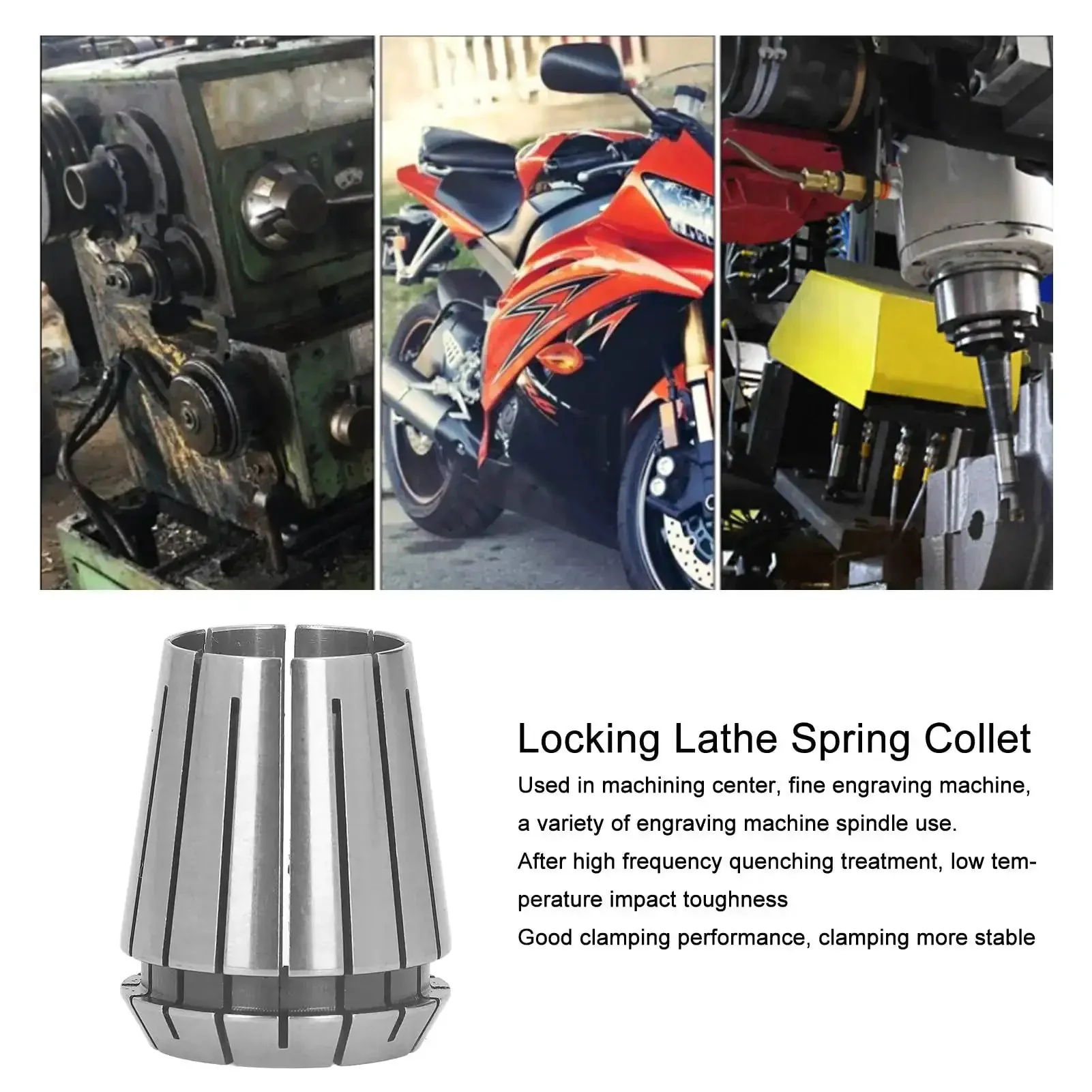 Spring Collet Chuck For CNC Engraving And Milling Lathe Tools With Tight Clamp And High Elasticity Built For Durable Workholding High Frequency Quenched For Long Lasting Rigidity D23mm Engraving Collets For Machining Centers And Engraving Machines - Image 8