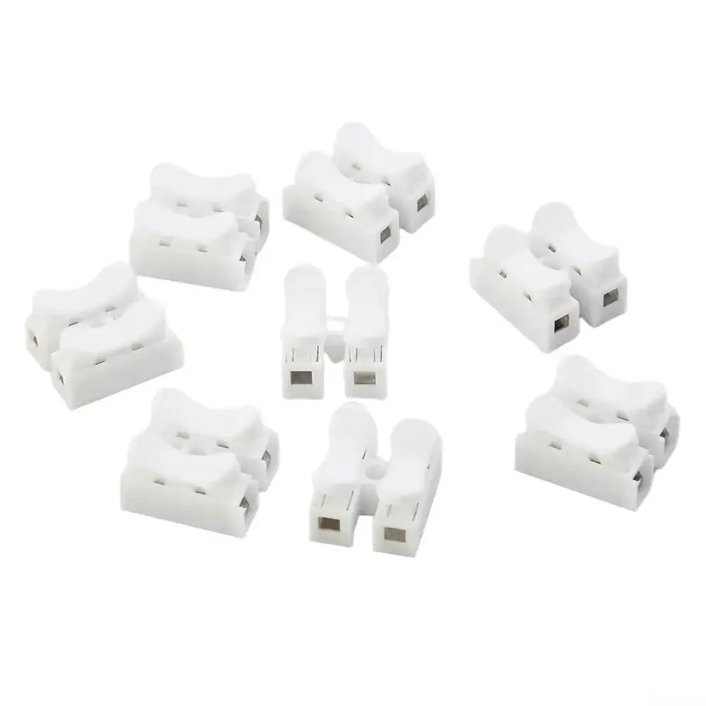 Spring Wire Connector Terminal Block 2 Pin Quick Connect Cable Clamp For LED Strip Lights No Screws Needed Fast Install 20 12 AWG Flexible Or Hard Wire Flame Retardant PP Insulation 220V 1A Rated - Image 9