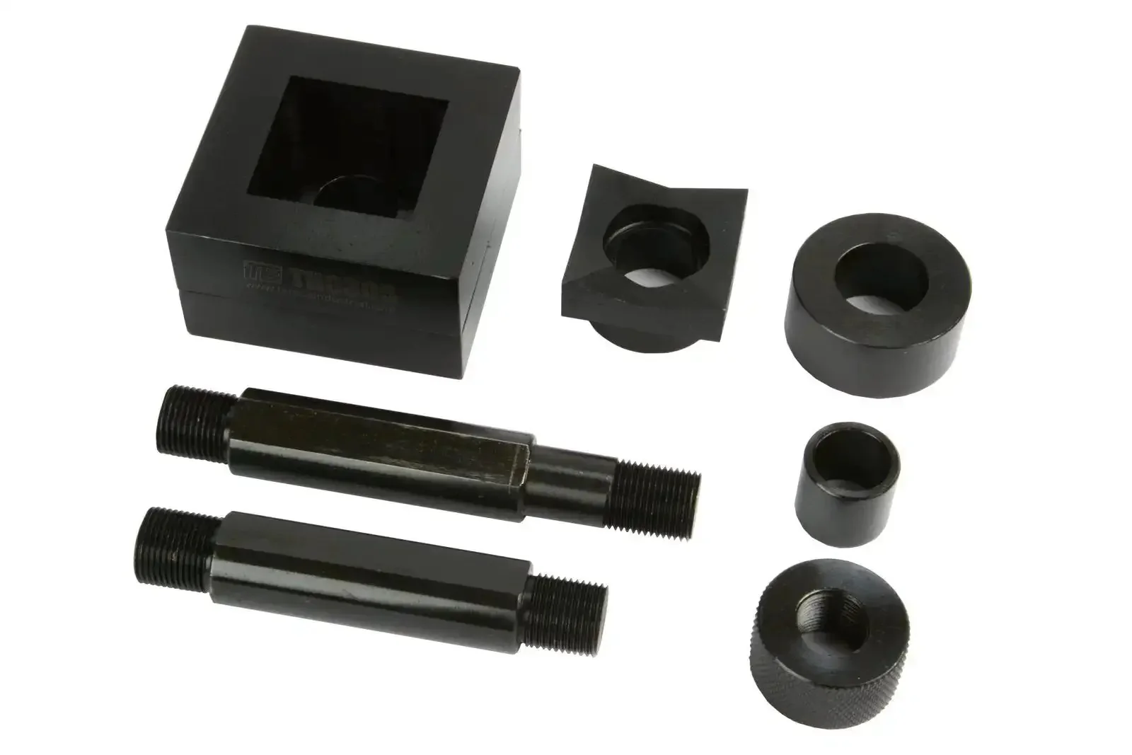 Square 45mm By 45mm One Sixteenth DIN Panel Punch Die Set With Draw Studs And Spacers Built For English And Metric Punch Sets 12 Ton Capacity Delivers Clean Precise Panel Openings Heavy Duty