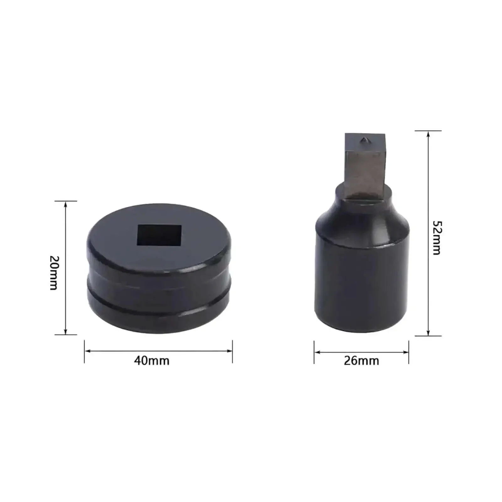 Square Die Punching Set For CH-70 Machine, Hydraulic Die Kit With Upper And Lower Dies, 17x17mm Slotting Punch For Precise Metalwork, Beefy DIY Tool For Fast, Clean Punching And Slotting Jobs - Image 8
