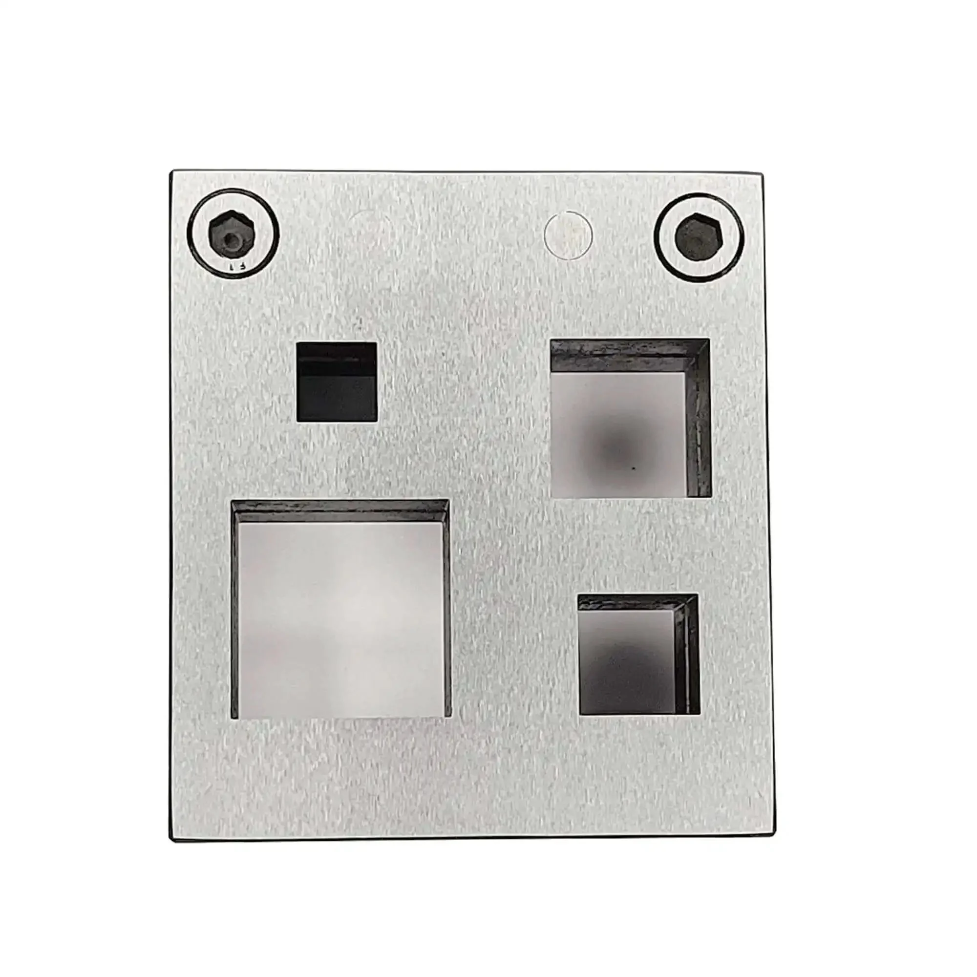 Square Disc Cutter Set With Four Punches 10x10mm 15x15mm 20x20mm And 27x27mm DIY Jewelry Making Tool For Pendants And Bracelets Up To 16 Gauge Cuts Gold Silver Copper Nickel Brass Aluminum
