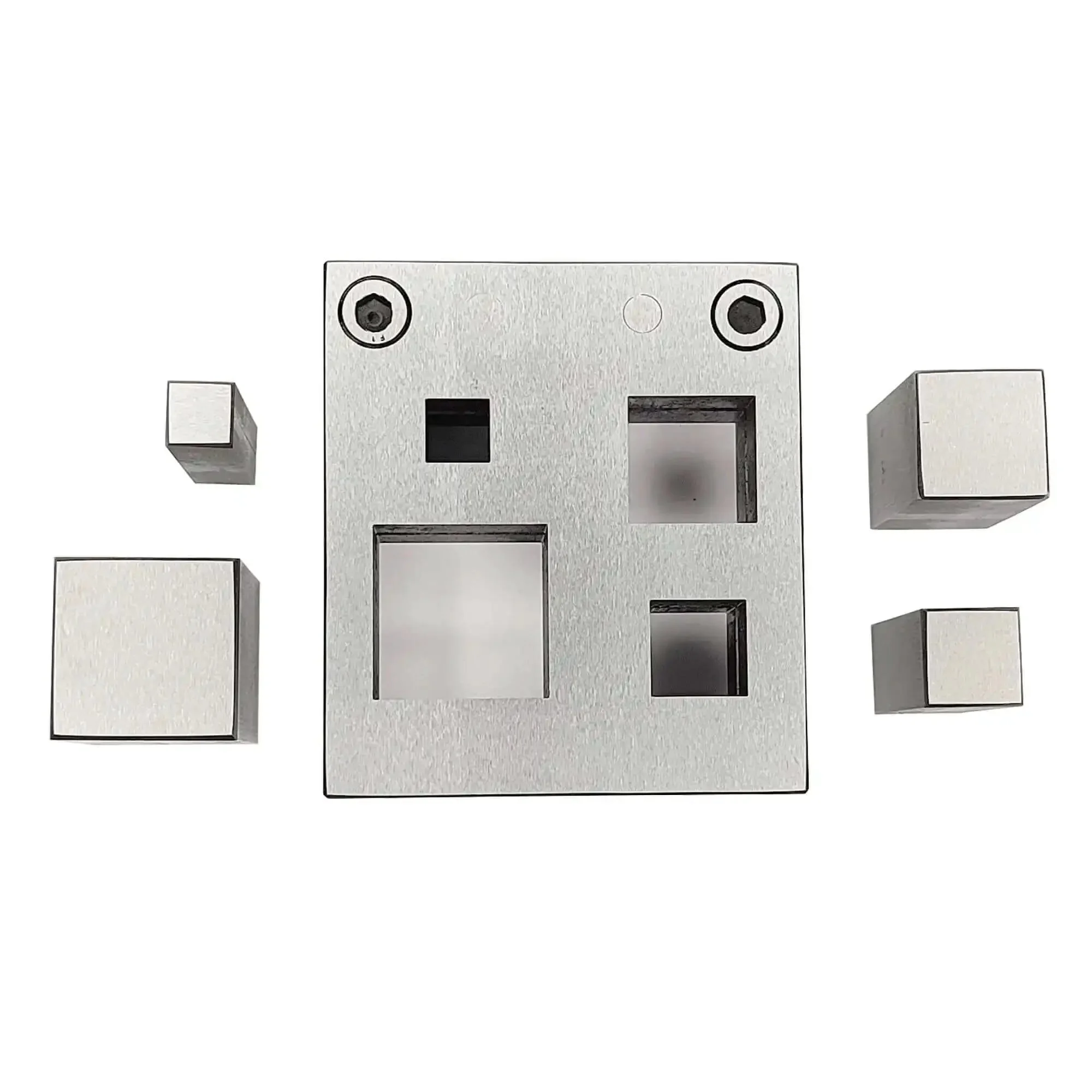 Square Disc Cutter Set With Four Punches 10x10mm 15x15mm 20x20mm And 27x27mm DIY Jewelry Making Tool For Pendants And Bracelets Up To 16 Gauge Cuts Gold Silver Copper Nickel Brass Aluminum - Image 4