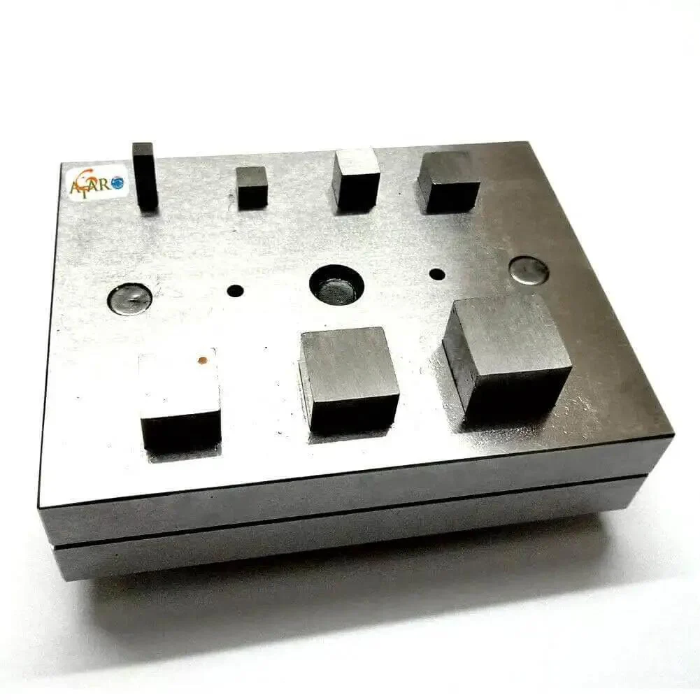 Square Shape Disc Cutter Set 7 Piece Punch Tool Kit For Jewelry Making, Metal Sheet Cutter 4x4, 6x6, 8x8, 10x10, 12x12, 14x14, 16x16 Mm, Manual Handheld Metal Punch Kit - Image 4