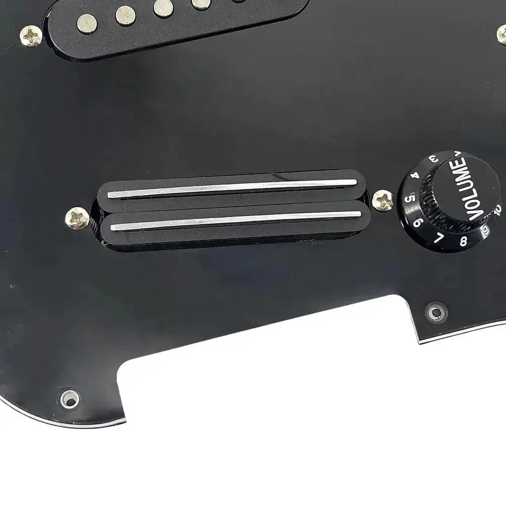 SSS Electric Guitar Loaded Pickguard Prewired Replacement 11 Hole Dark Black PVC 3 Ply Scratch Resistant Wear Resistant Panel With Smooth Finish For Bright Clear Tone And Powerful Sustain - Image 6