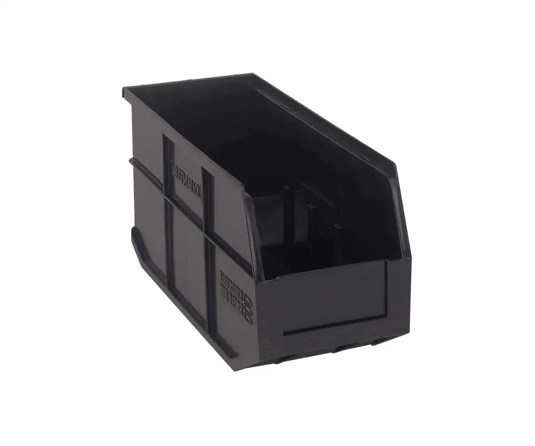 Stackable Shelf Bins Organizer Set 14 X 6 X 7 Inches Go-To Heavy Duty Polypropylene Containers With Raised Front Opening Waterproof And Rust Resistant 6 Pack For Medium To Large Items