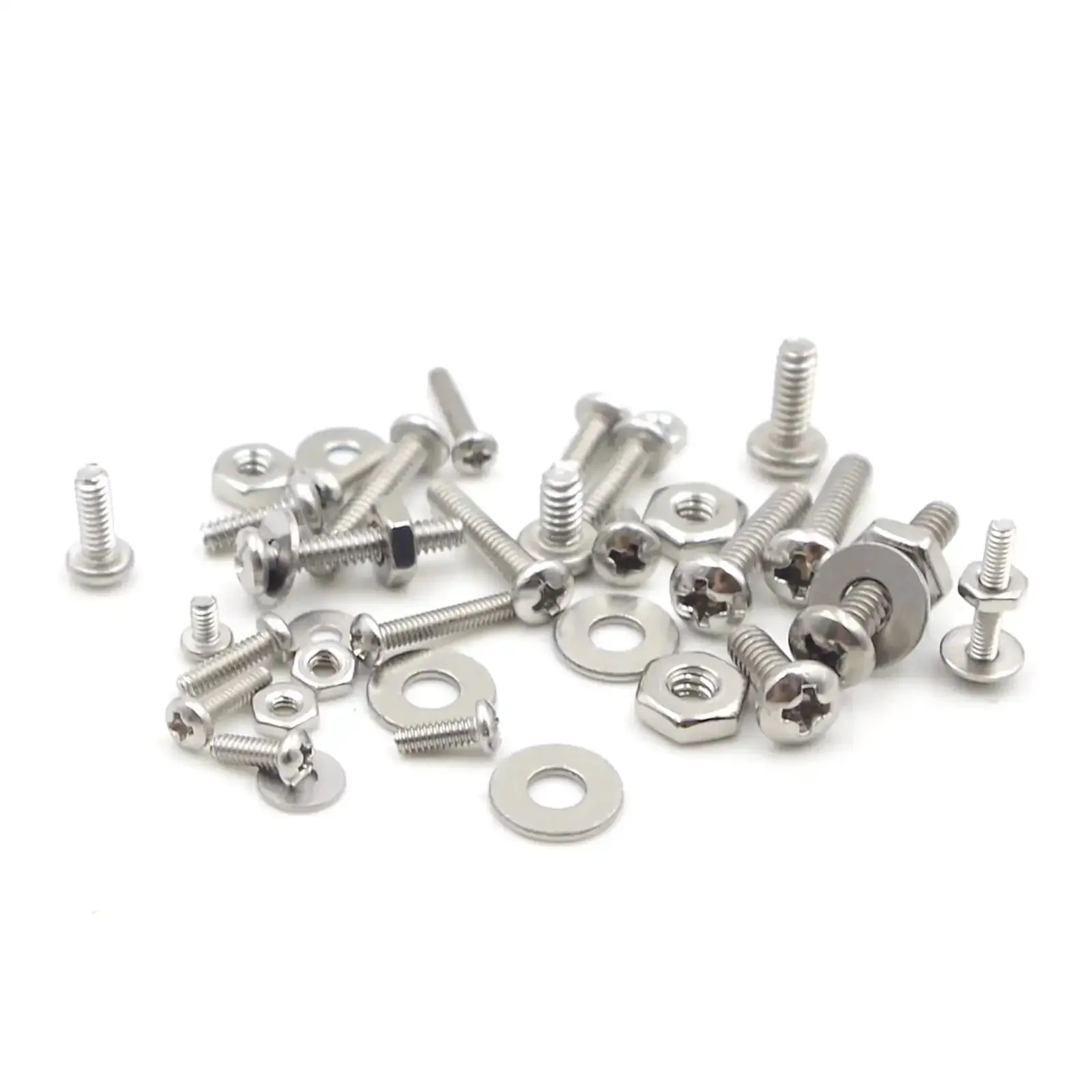 Stainless Steel 304 Phillips Pan Head Screws Set With Hex Nuts And Flat Washers, Coarse Thread, Sizes 2 56, 4 40, 6 32 UNC, 600 Pieces, Handy DIY Hardware Kit For Repairs And Projects - Image 4