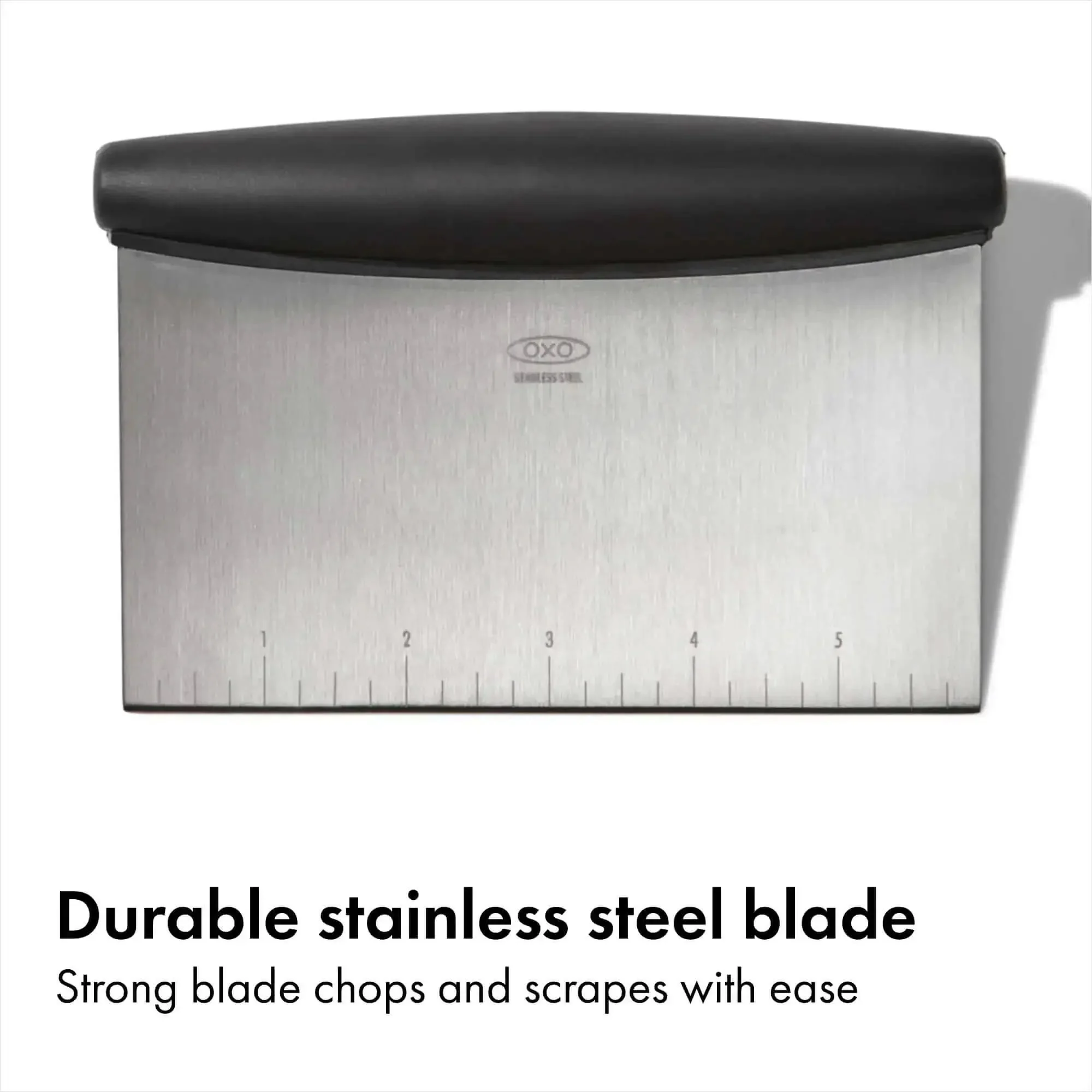 Stainless Steel All Purpose Scraper and Dough Cutter for Pizza Bread and Cookie Dough, Vegetable Chopper with Built In Quarter Inch Markings, Dishwasher Safe Kitchen Essential for Precise Prep - Image 11