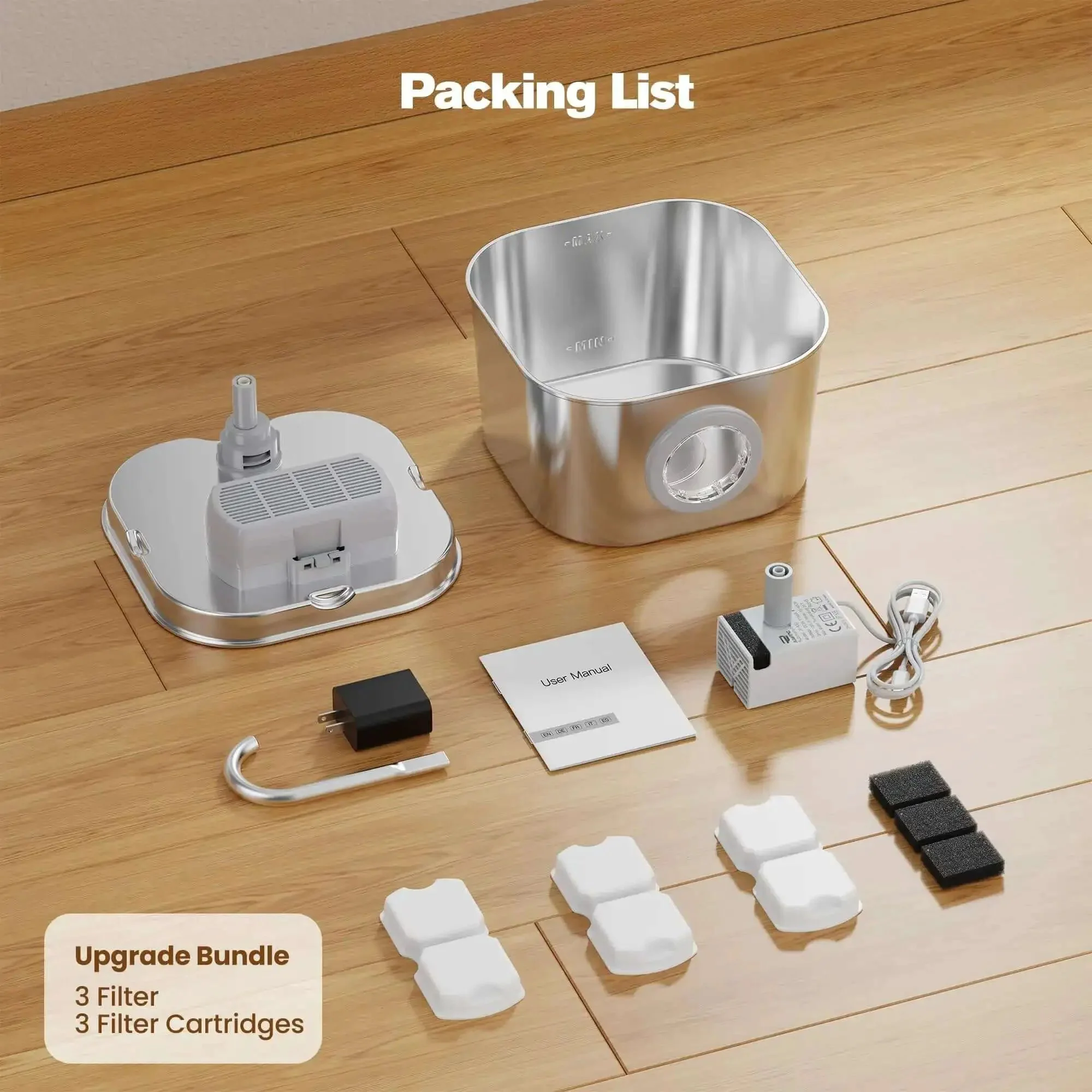 Stainless Steel Cat Water Fountain For Cats And Small Pets Automatic Indoor Waterer Durable Metal Drinking Fountain With No Plastic Design Easy Clean Leak Proof Pet Water Dispenser For Dogs And Felines - Image 2