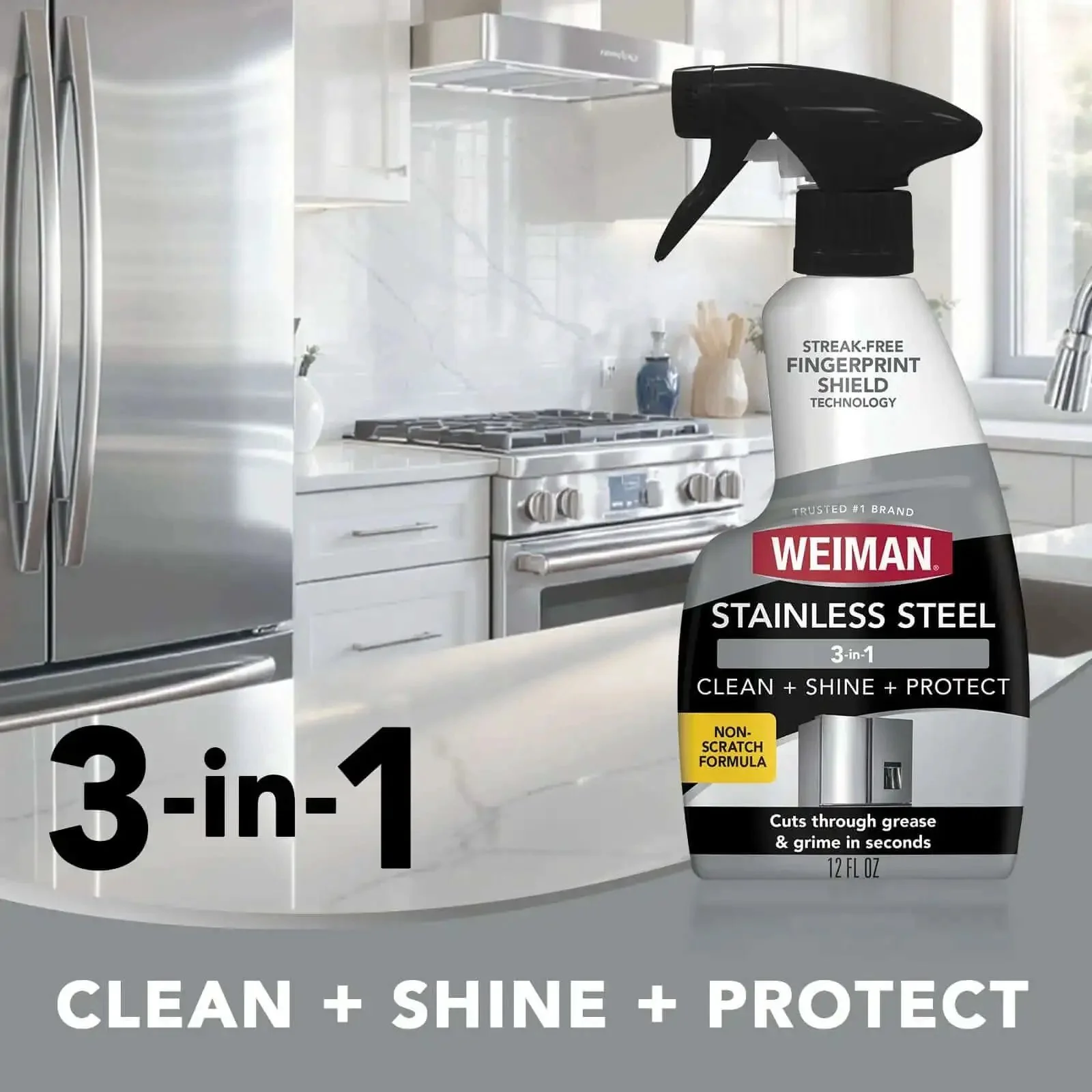 Stainless Steel Cleaner And Polish Kit Three Piece With Spray Wipes And Cloth Anti Fingerprint Formula Removes Grease Water Spots Streaks And Residue For Appliances Sinks And Grills No Fuss Shine - Image 9