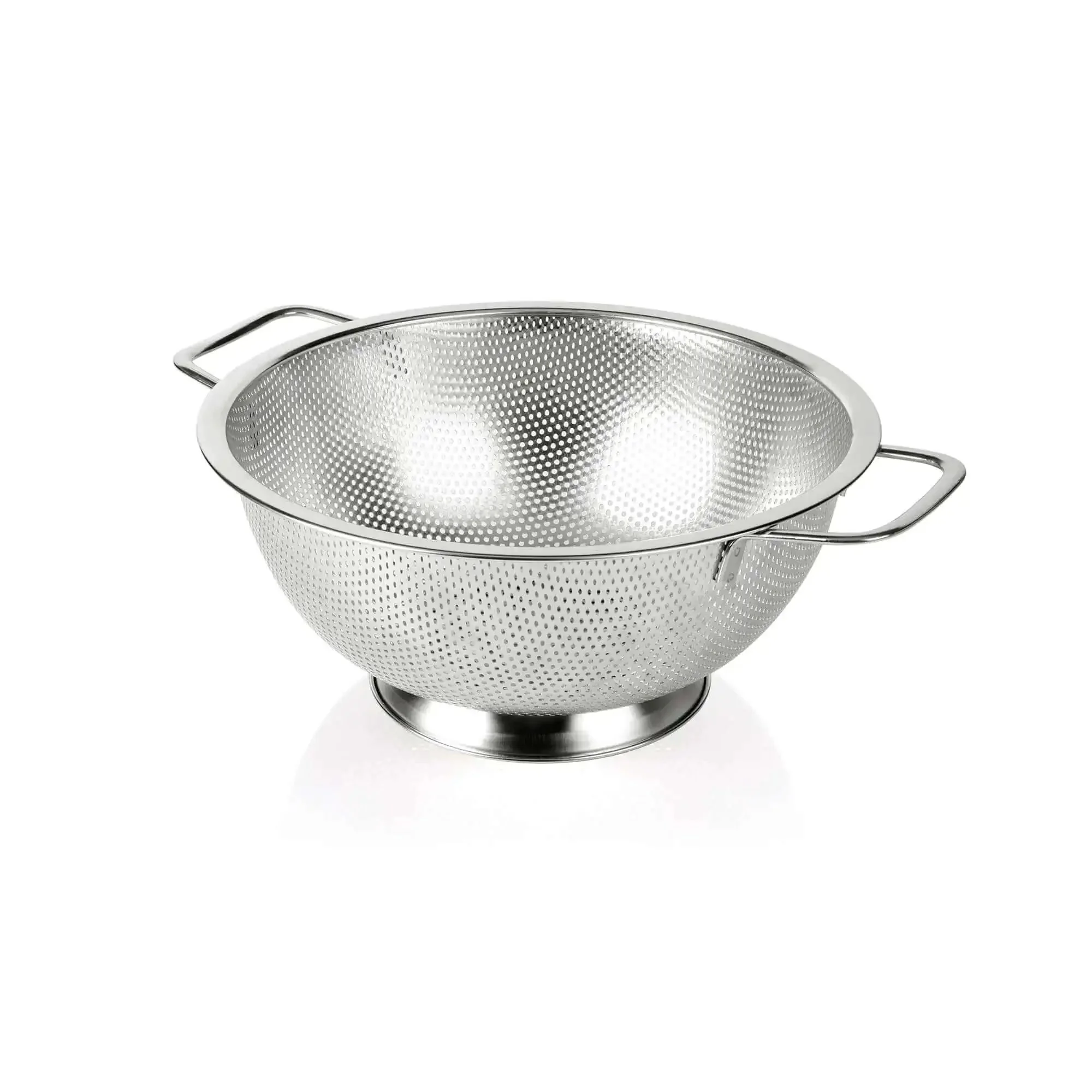 Stainless Steel Colander 3 Quart Strainer For Kitchen Food Prep Dishwasher Safe Easy Rinse Perfect For Draining Pasta Potatoes Fruits And Veggies At Home Or On The Go