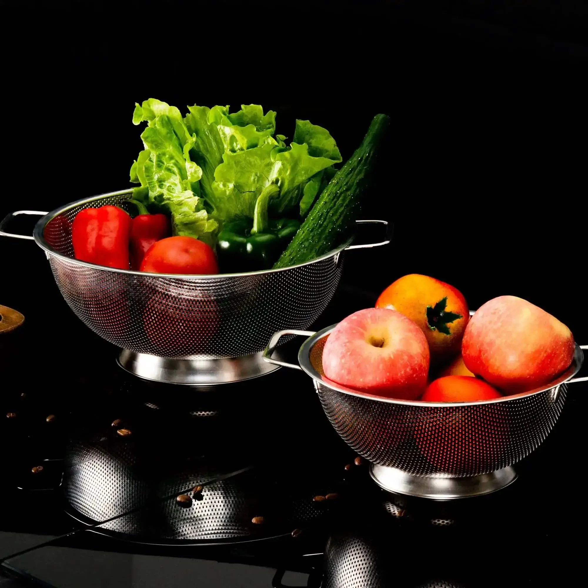 Stainless Steel Colander 3 Quart Strainer For Kitchen Food Prep Dishwasher Safe Easy Rinse Perfect For Draining Pasta Potatoes Fruits And Veggies At Home Or On The Go - Image 2