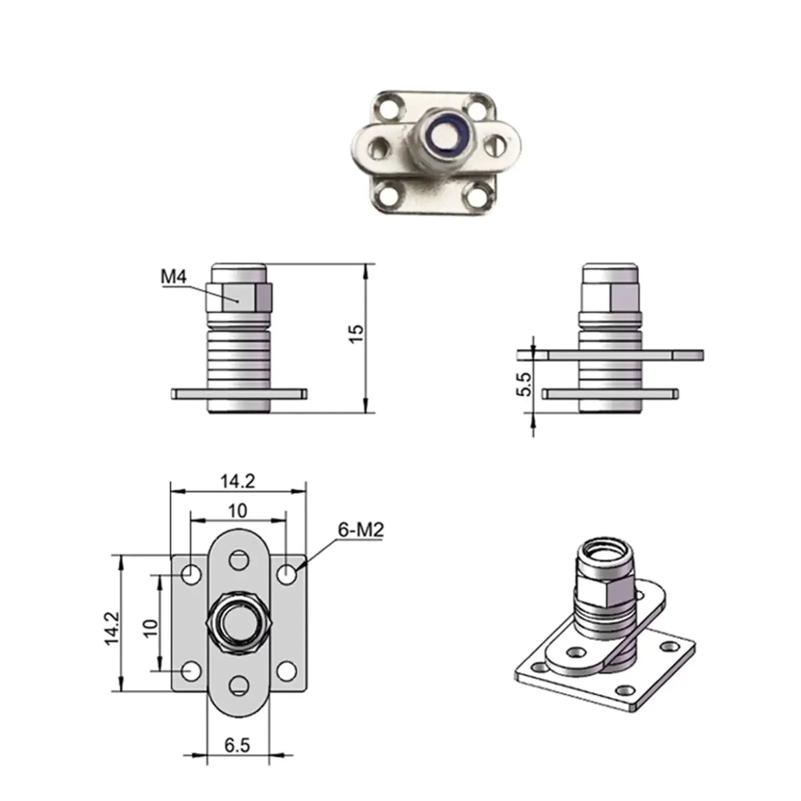 Stainless Steel Damping Torque Hinge With Adjustable Stop For Smooth Quiet Cabinet Doors No Wobble Soft Close Action And Adjustable Closure For Heavy Duty Home And Office Use 1 Piece Model XG11-059-0.5-1.0N.M - Image 6