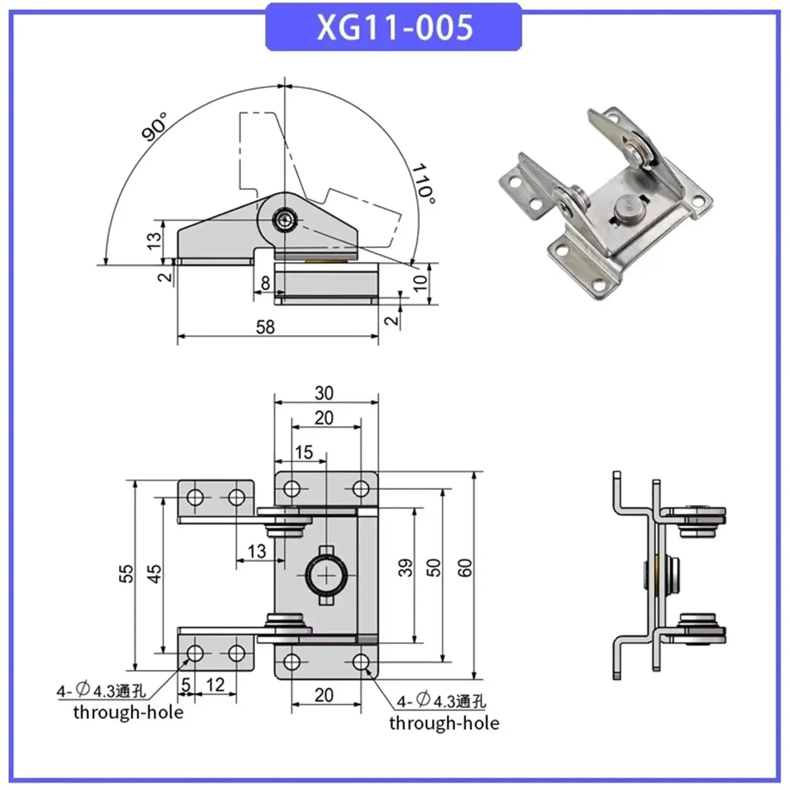 Stainless Steel Dual Axis Torque Hinge With 360 Degree Rotation For Smooth Open And Close Heavy Duty One Piece Package Great For Cabinets Doors Lids Hatches And DIY Projects - Image 5
