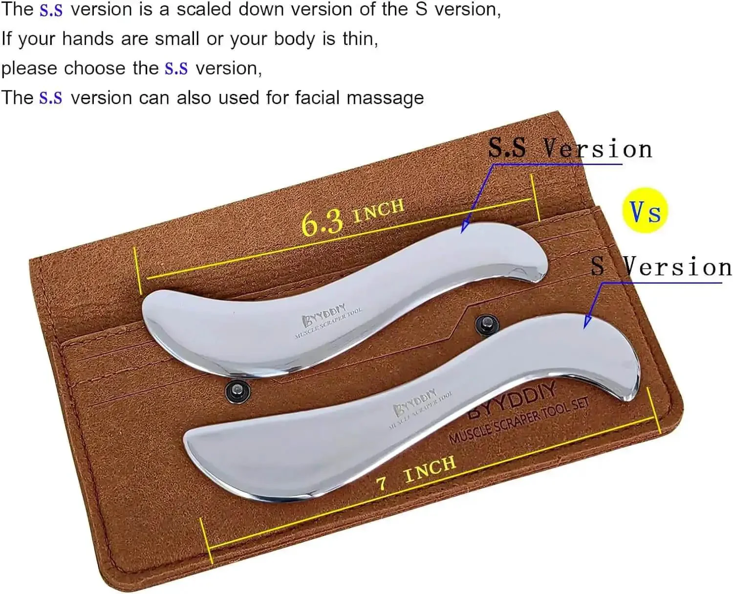 Stainless Steel Gua Sha Muscle Scraper Tool For Deep Tissue Release And Fascia Work Scar Tissue Breaker Physical Therapy Massager Guasha Massage Scraper IASTM Tool For Skin And Soft Tissue Health - Image 7