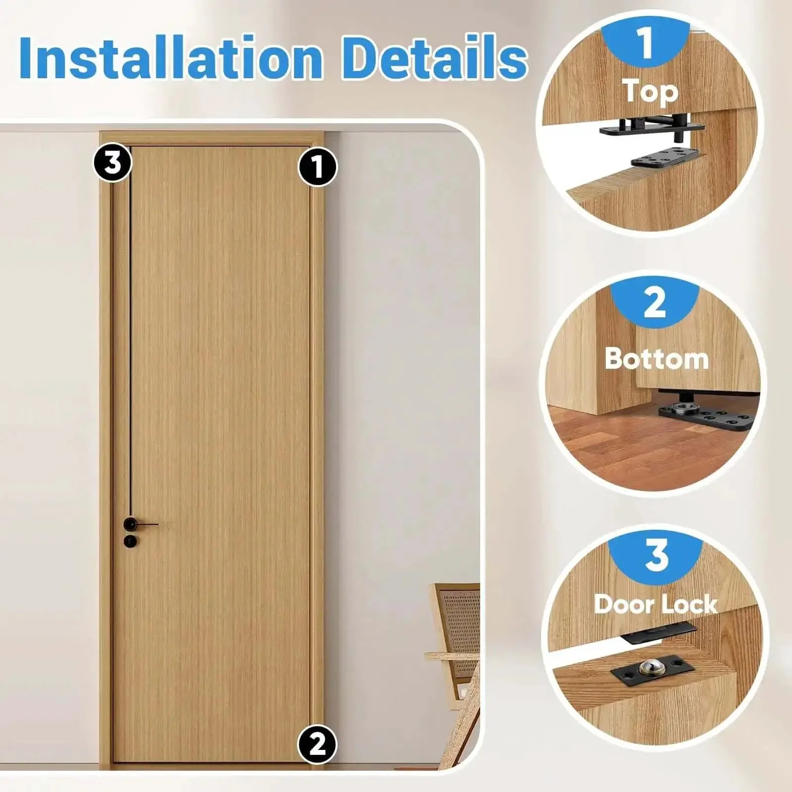 Stainless Steel Hidden Door Hinge Pivot For Secret Rooms And Concealed Bookcase Heavy Duty Built To Last Invisible Door Hardware Supports Up To 570 Lbs 360 Degree Swing System With Smooth Operation - Image 3