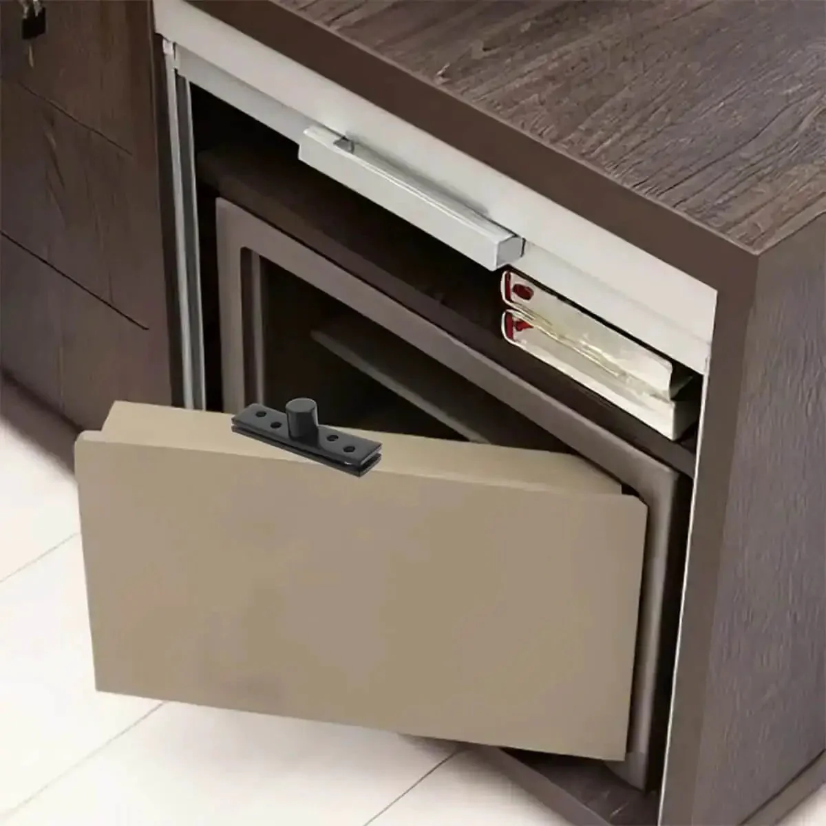 Stainless Steel Hidden Pivot Door Hinges With 360 Degree Rotation Concealed Center Shaft Hardware For Wood And Secret Doors Heavy Duty Matte Black Small Size Built Tough Ultra Durable And Anti Rattle Easy Install - Image 7