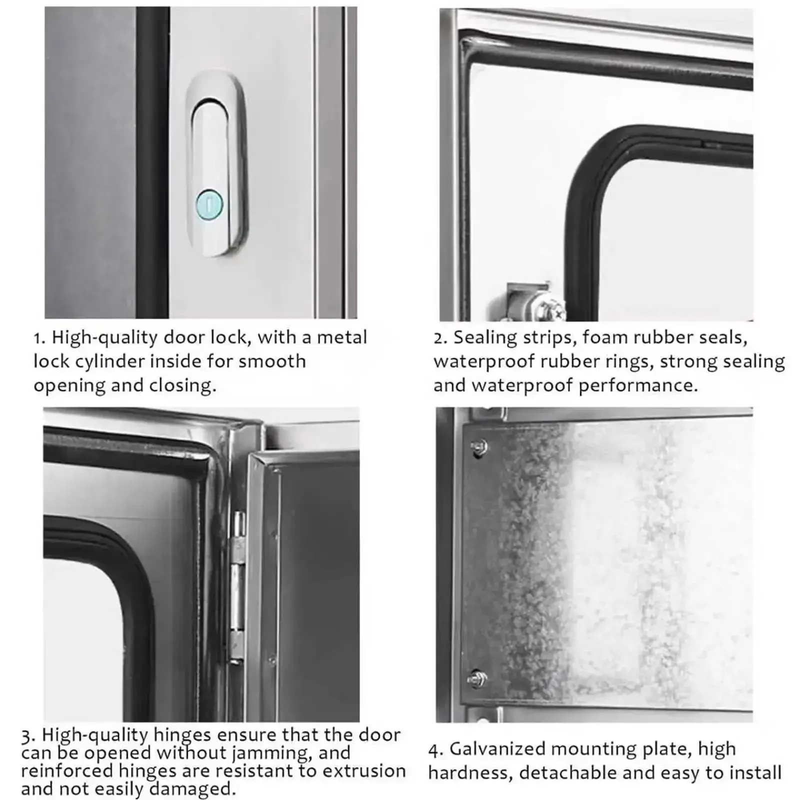 Stainless Steel Indoor Electrical Enclosure Box With Hinged Cover Built To Last, Wall Mounted Junction And Project Box For Electronics, Heavy Duty Cabinet In 8 12 16 20 24 Inch Width Options, 16x12x10 Inches, 1.5mm Thick - Image 6