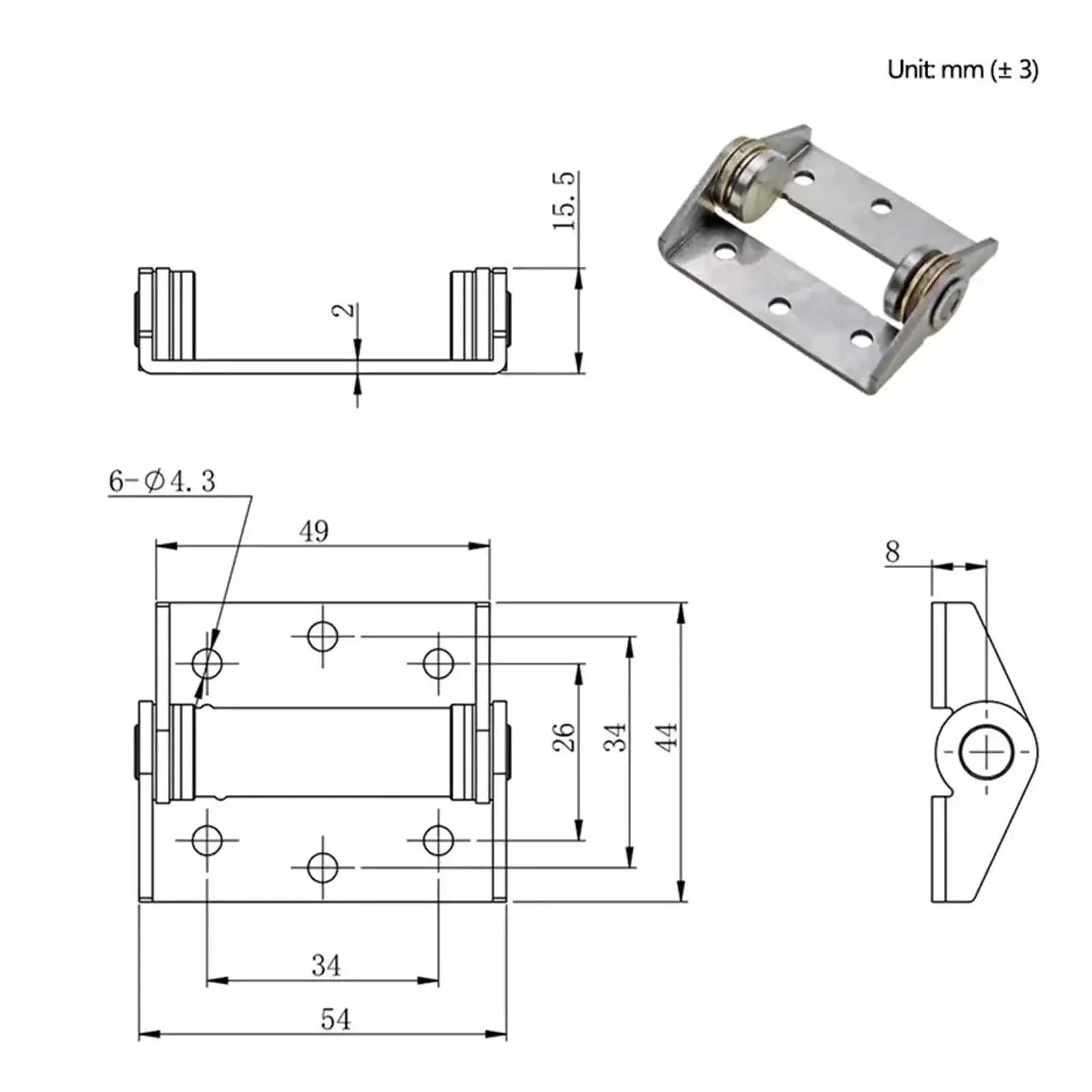 Stainless Steel Industrial Damping Torque Door Hinge Heavy Duty 2.5Nm Single Piece XG11-014-1-25 Soft Close Design For Built Tough Quiet Operation And Easy Install - Image 6