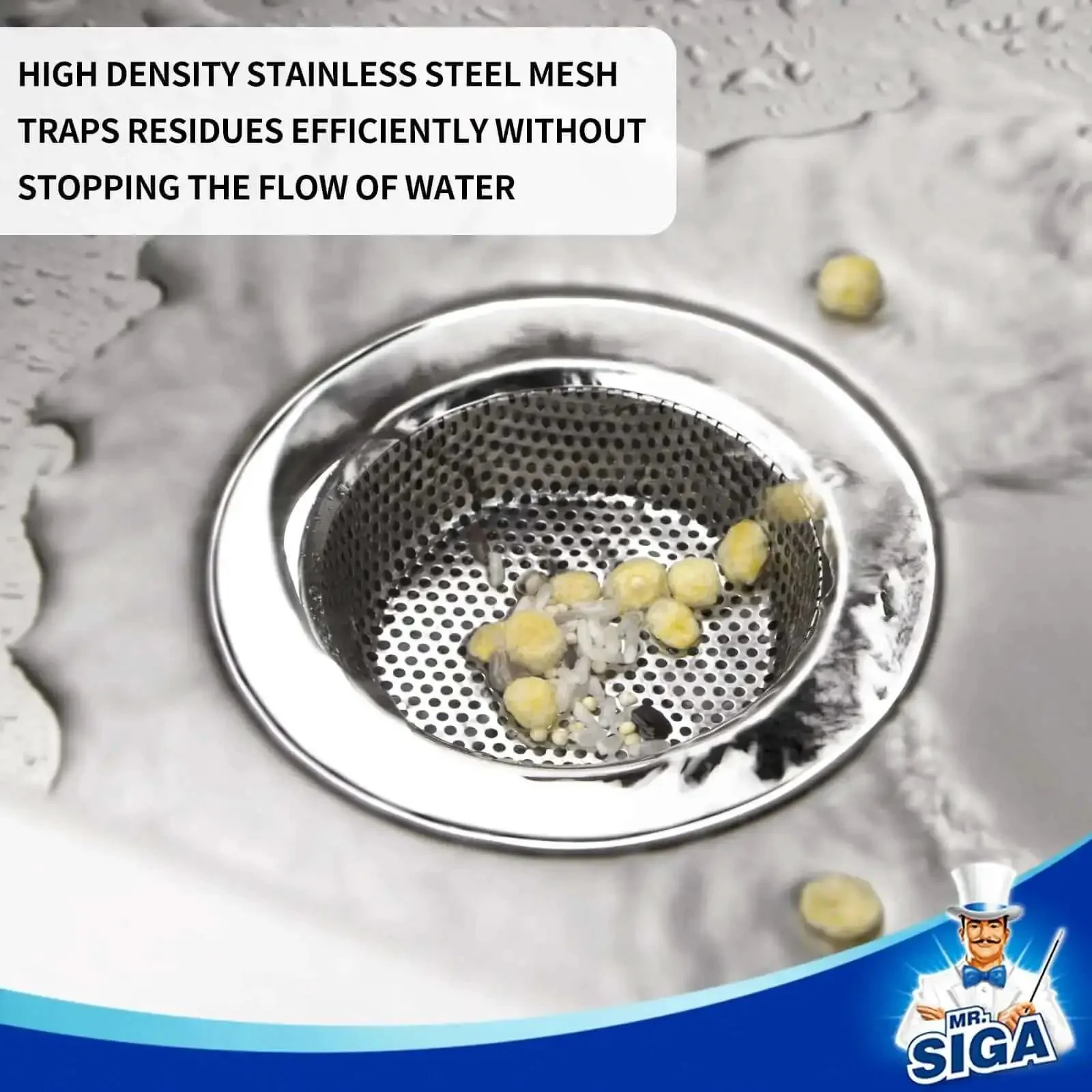 Stainless Steel Kitchen Sink Strainer No Fuss Dishwasher Safe Drain Filter With 4.4 Inch Outer Diameter And 3 Inch Inner Diameter Pack Of 3 Heavy Duty Mesh Traps Food Debris Without Slowing Water Flow - Image 4