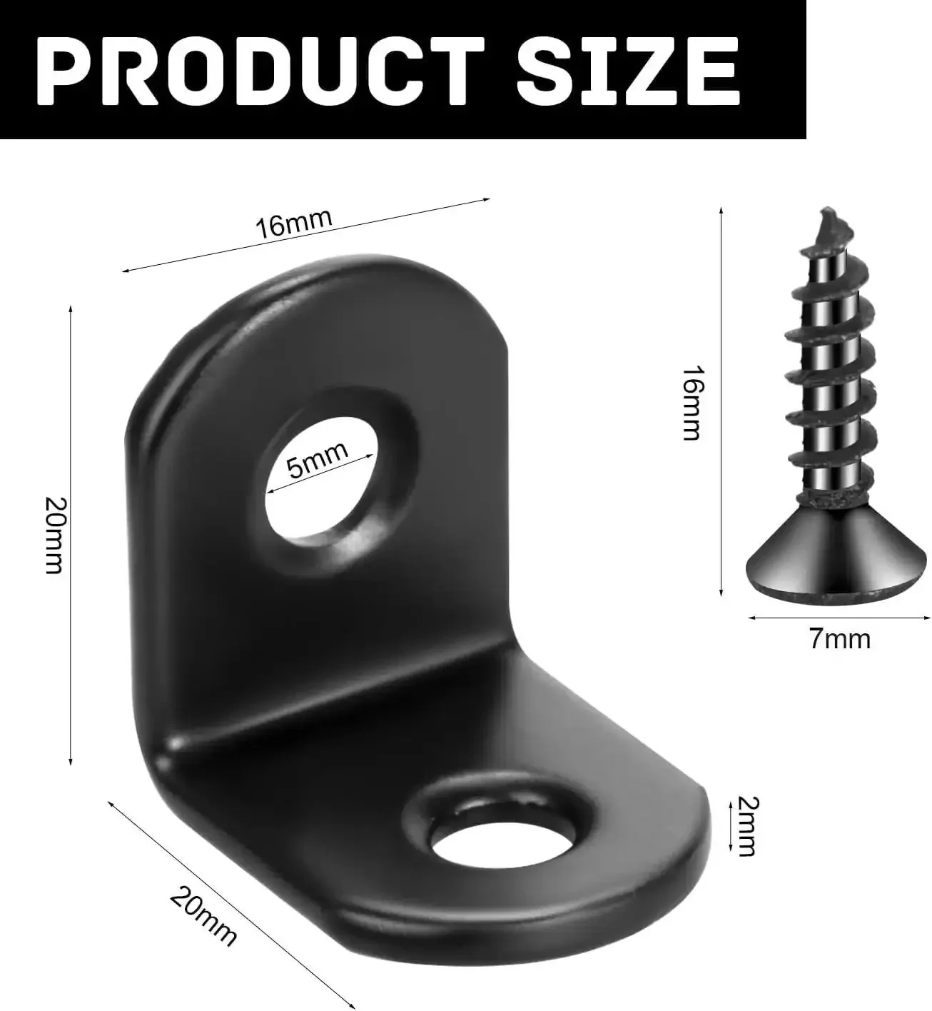 Stainless Steel L Bracket Shelf Brackets Set For Wood Corners, Corner Mounting Braces, 12 Pack With 24 Screws, Small Angle Braces For Easy Install And Beefy Heavy Duty Home Shelving And Cabinet Mounting - Image 7
