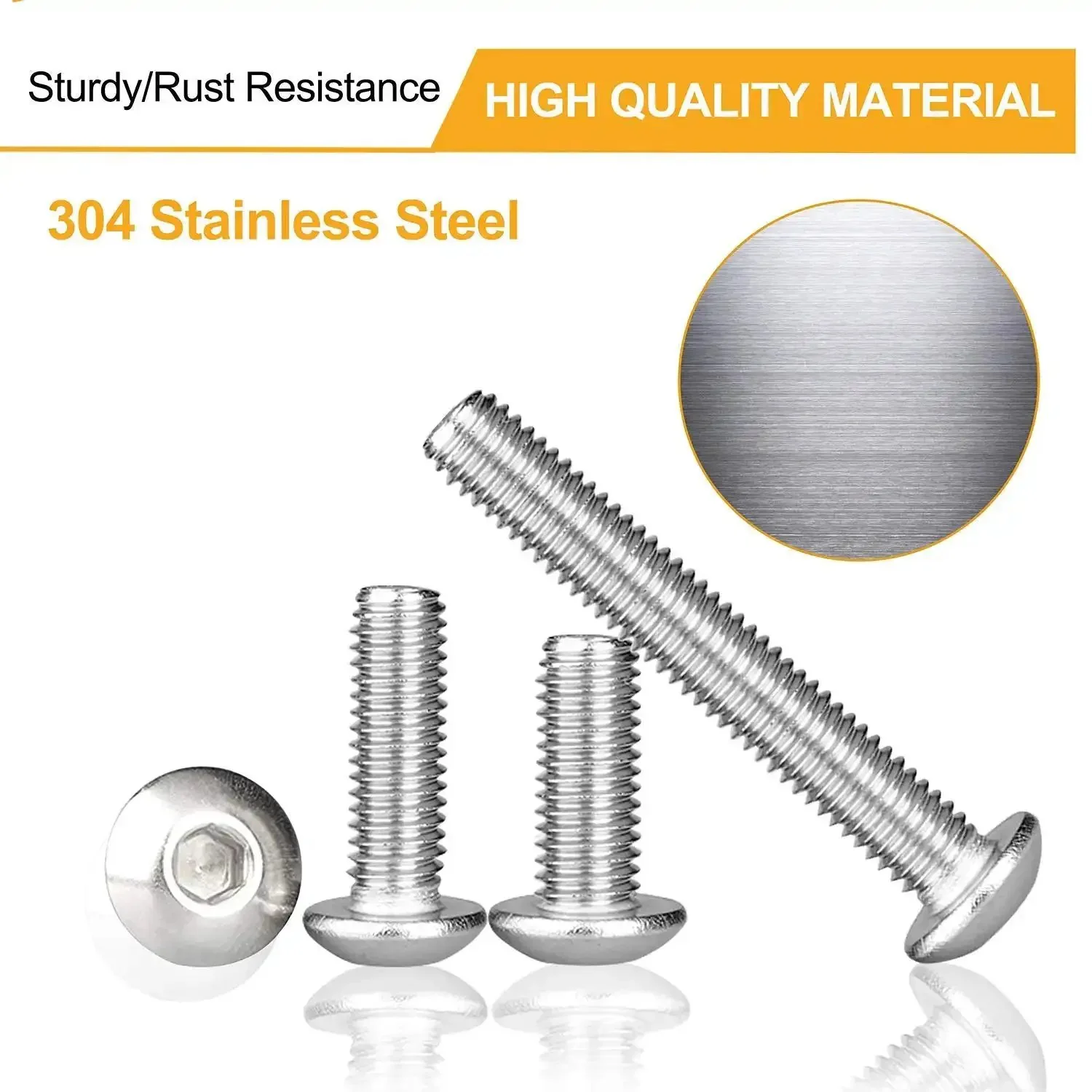 Stainless Steel M3 Button Head Socket Cap Screws Bolts Nuts And Flat Washers 570 Piece Assortment Kit With 11 Lengths From 4mm To 25mm Fully Threaded Hex Drive Rust Resistant For DIY Projects And Repairs - Image 7