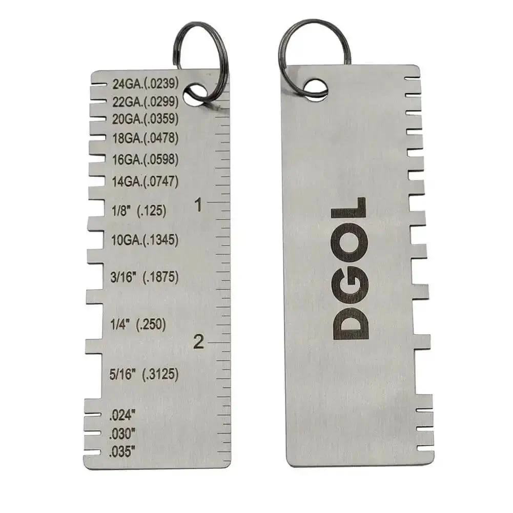 Stainless Steel Mini Portable Thickness Gauge For Metal Sheets And Wire Measures Copper And Brass And Other Nonferrous Metals With Easy Readout, Rugged Durable Gauge Tool For Steel Aluminum Plate And More