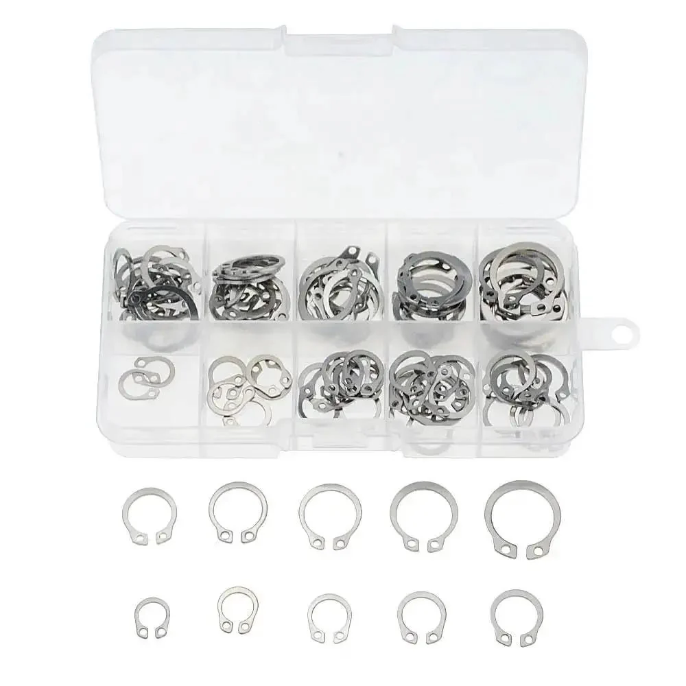 Stainless Steel Retaining Circlips Set 100 Pcs M8 M9 M10 Internal External Snap Rings Kit For Mechanics And DIYers Gear Up With This Heavy Duty Assortment Of Internal And External Rings