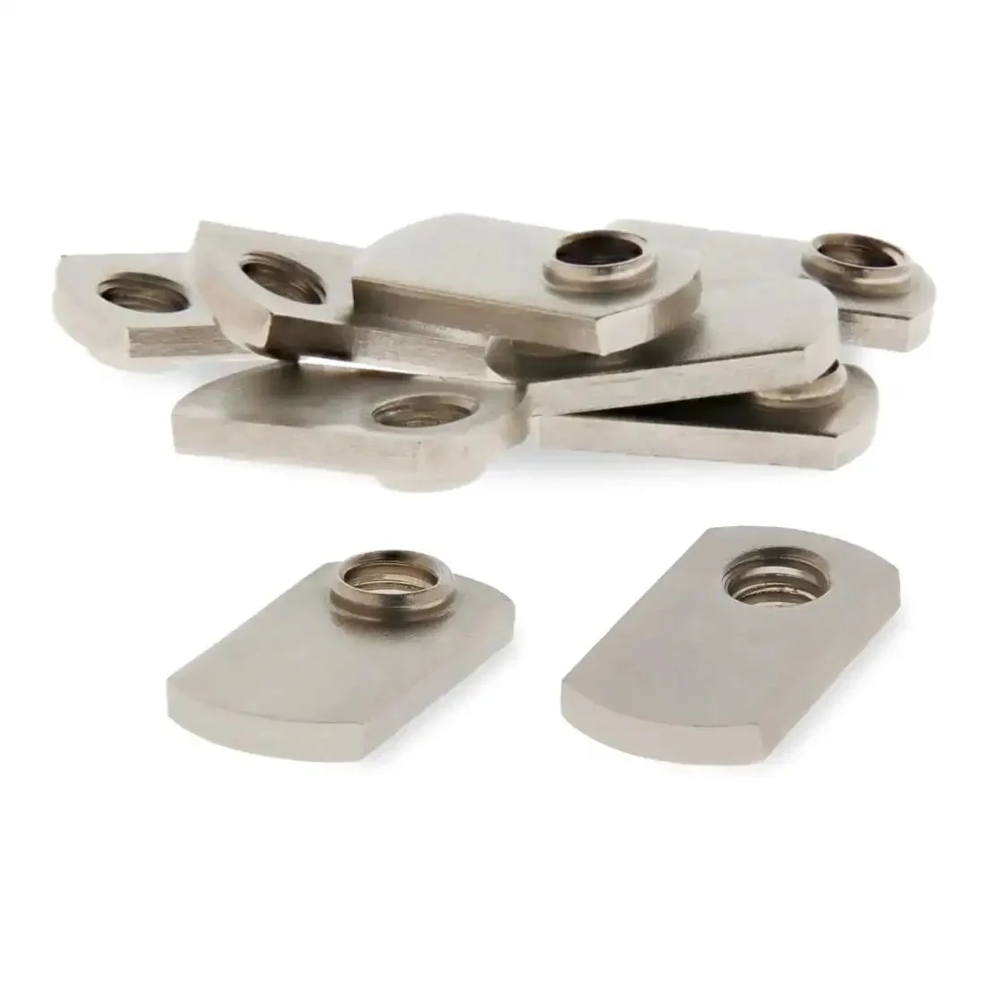 Stainless Steel Slide In T Nut With Offset Thread For Fifteen Series Aluminum Extrusion Five Sixteenths By Eighteen Thread 304 Stainless Steel T Slot Nut Hardware Pack Of Twenty Five