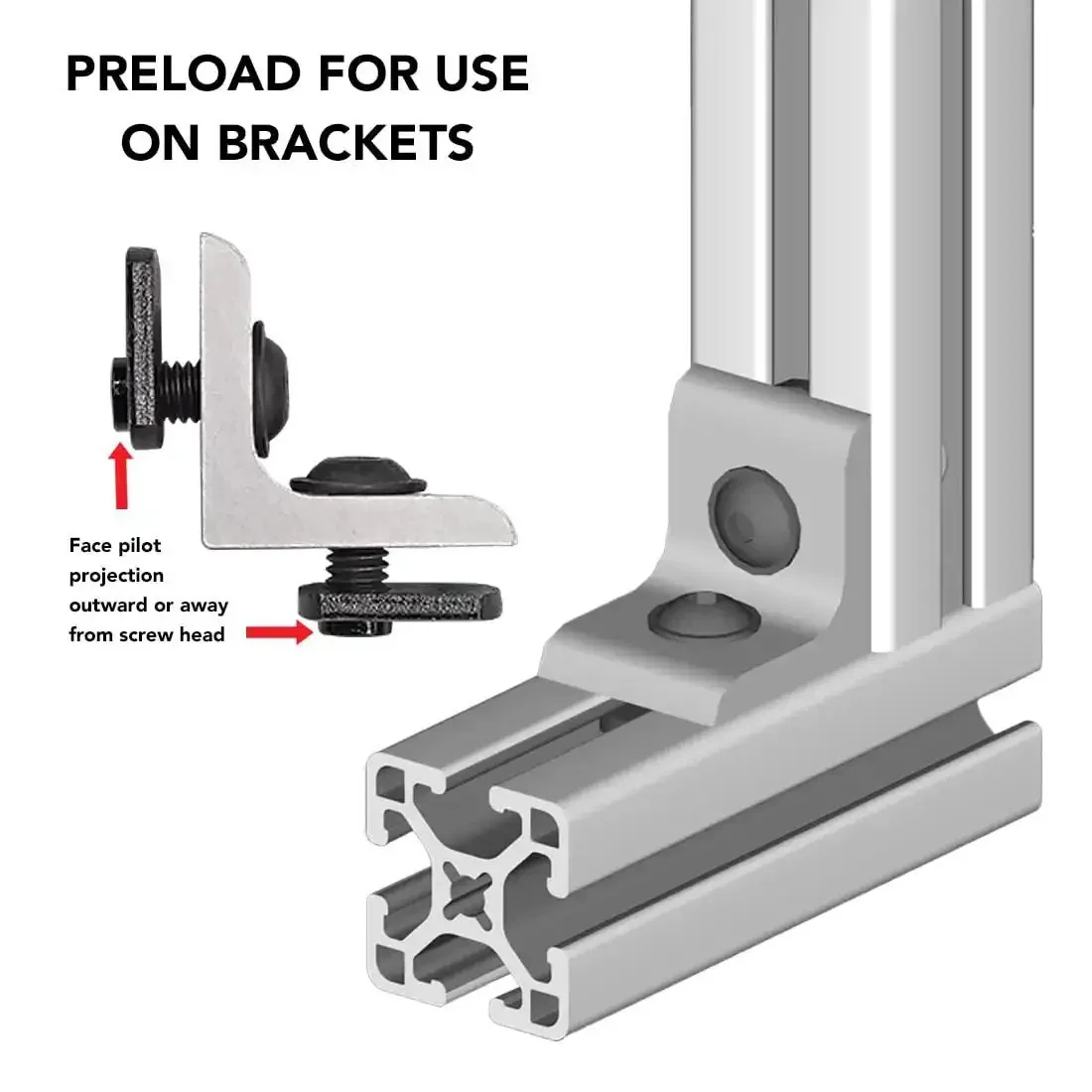Stainless Steel Slide In T Nut With Offset Thread For Fifteen Series Aluminum Extrusion Five Sixteenths By Eighteen Thread 304 Stainless Steel T Slot Nut Hardware Pack Of Twenty Five - Image 5