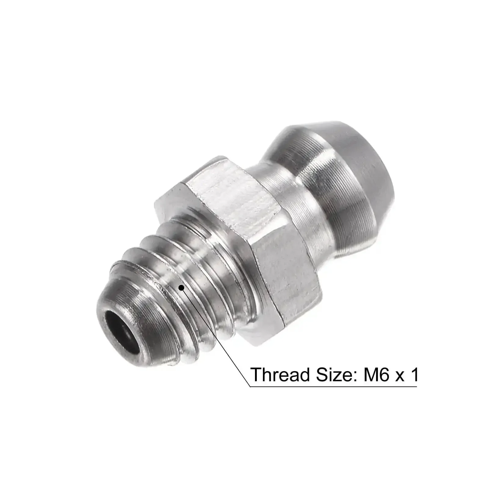 Stainless Steel Straight Grease Fitting M6 x 1mm Thread For Hydraulic Systems 20 Pieces Tough Built To Last Rust Resistant Oil Spill Proof High Hardness Easy Lubrication Connection For Mechanical Equipment - Image 4