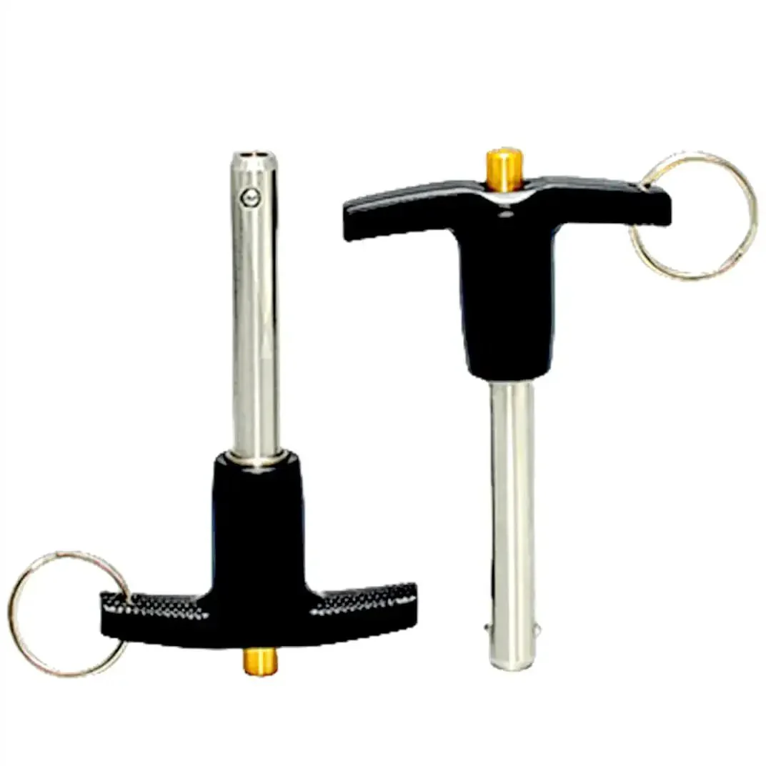 Stainless Steel T Handle Quick Release Pin With Lanyard Cable, Push Button Safety Lock Pin For Fast No Fuss Quick Fit, Fits One Quarter To One Half Inch Pin Dia, Two To Four Inch Usage Length, Durable 304 Stainless Steel - Image 8