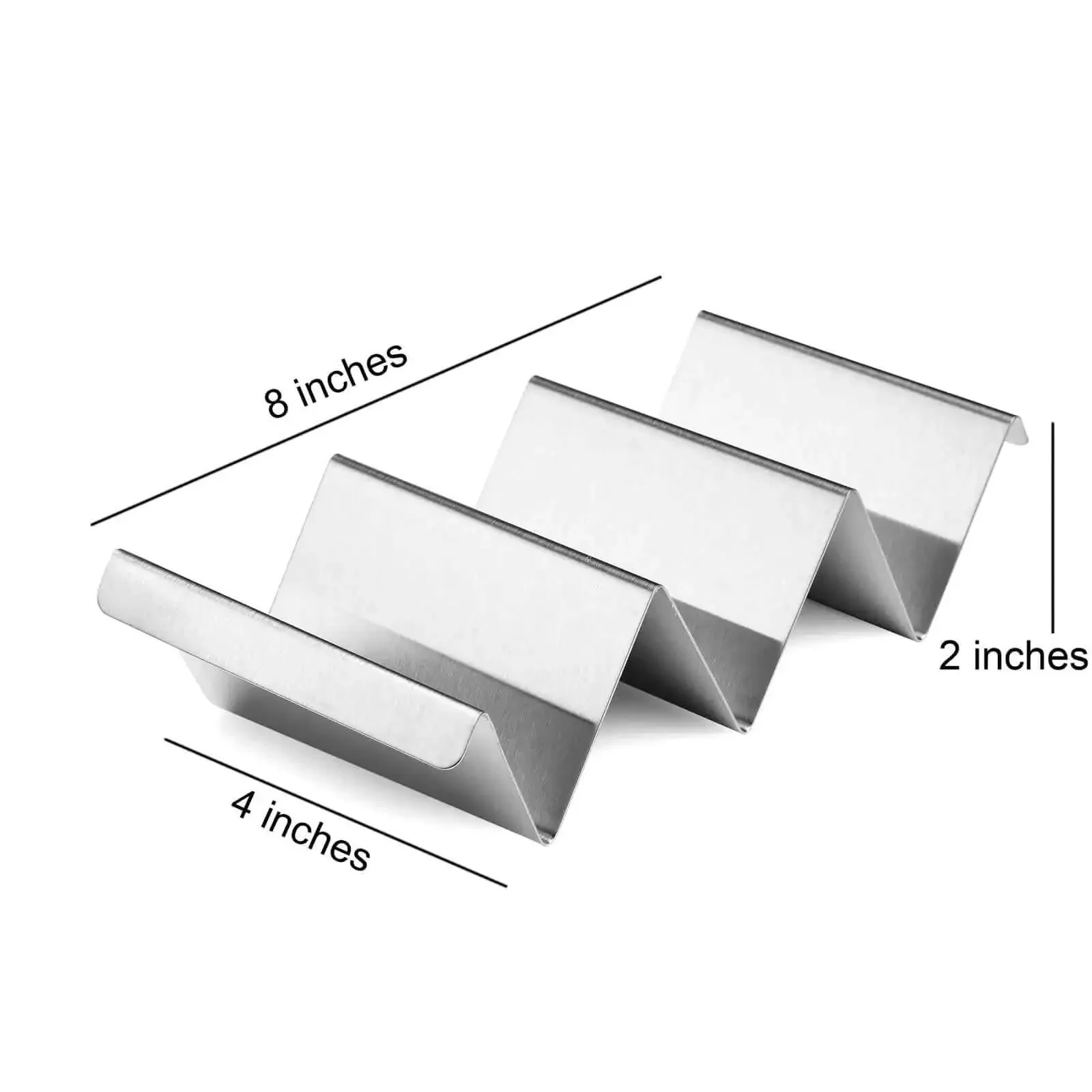 Stainless Steel Taco Holders 4 Pack, Durable Taco Stand Rack Tray Style, Oven Safe for Baking, Dishwasher and Grill Safe, Fits Street Tacos and Large Tortillas for Easy Taco Night - Image 7