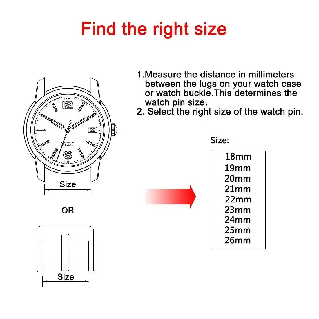 Stainless Steel Watch Pins 1.8mm Thick Heavy Duty Spring Bar 4 Pack Fits 18mm To 26mm Lug Widths For Replacing Watch Bands And Upgrading Your Gear Durable And Easy To Install - Image 6