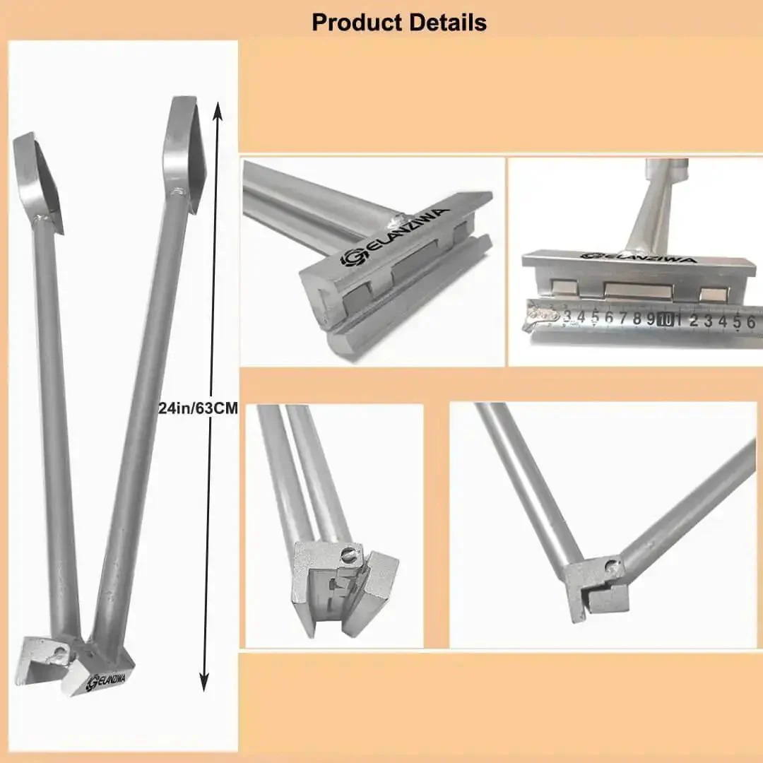 Standing Seam Roofing Hand Seamer For 0.8 To 1 Millimeter Metal Panels Heavy Duty Sheet Metal Bender For Jointing Seams On Vertical Roofs Fences Carports And Sheds 24 Inch Handle 6 Lb Weight - Image 2