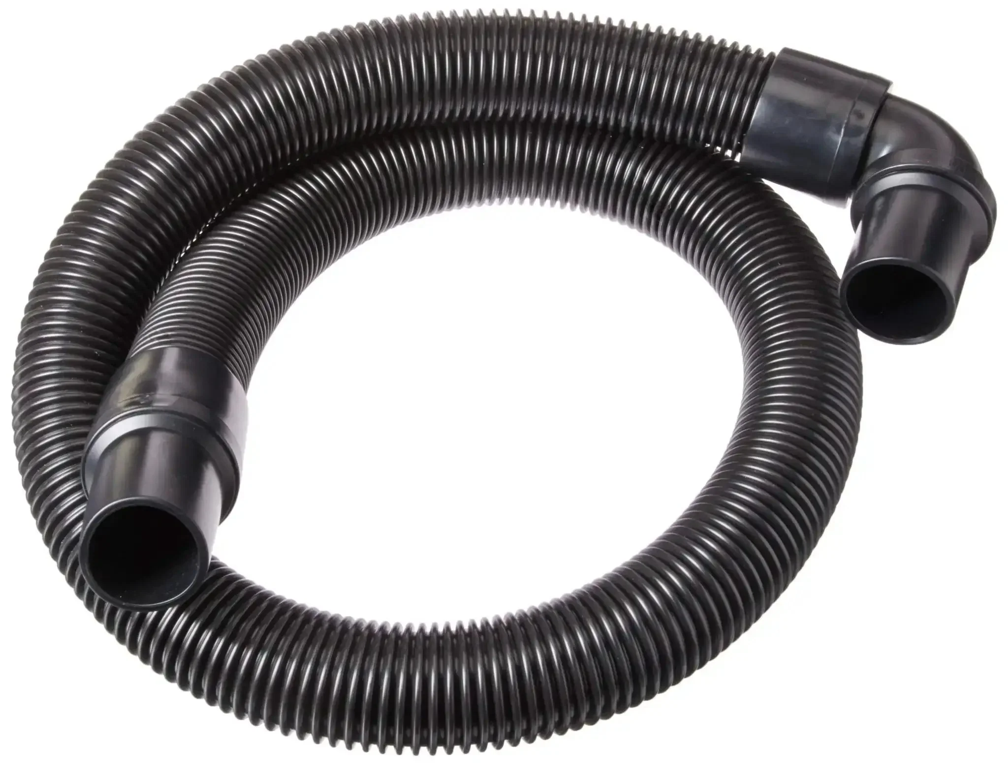 Static Dissipating Vacuum Hose For Backpack Vacuums Replacement With One And A Half Inch Cuffs Flexible With 90 Degree Elbow For Ergonomic Grippy Handling And Safer Easier Cleaning