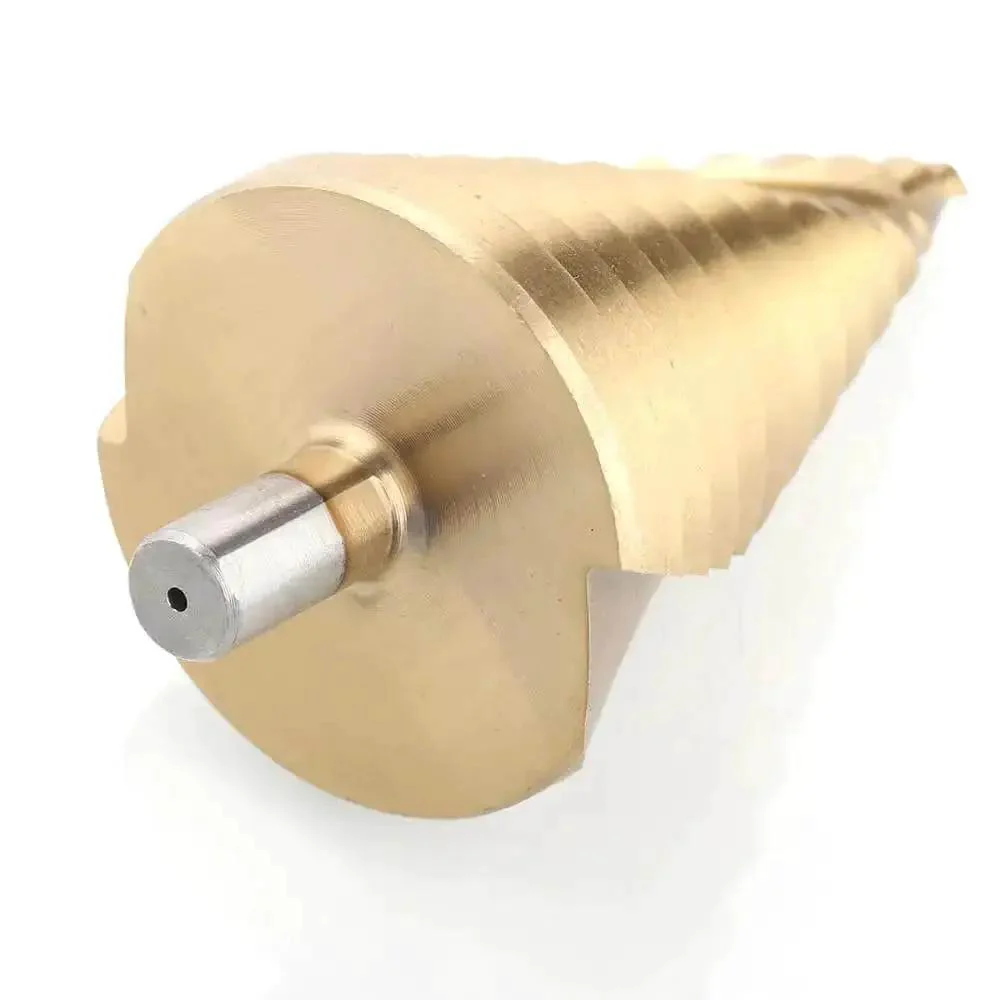 Step Drill Bit Set 6 To 60mm Titanium Coated HSS Cone Drill Bit With Triangular Shank Spiral Groove Pagoda Hole Cutter For Metal Wood Brass Plastic Easy Hole Opener Pro Grade DIY Friendly High Quality - Image 6