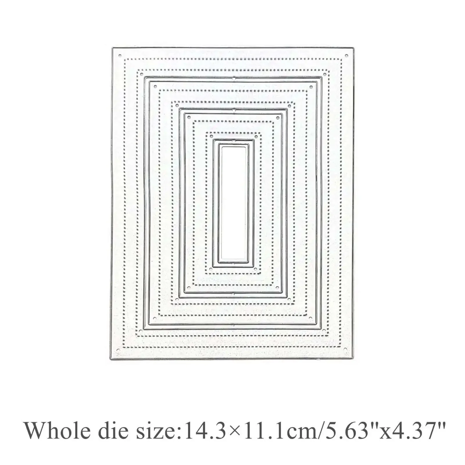 Stitched Rectangle Frame Die Cuts Set For Card Making And Scrapbooking, DIY Embossing, Photo Decor, And Gift Tags, Silver Metal Dies, 14.3x11.1cm, 3 Pieces, Perfect For Creative Crafts - Image 7