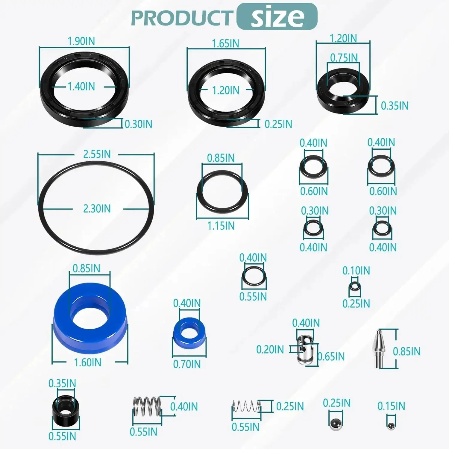 Super Seal Repair Kit For Bishamon BS-55 And BS-65 Manual Pallet Jack Hydraulic Unit Rebuild Seals, O Rings, Gaskets And Hardware Replacement Kit Designed To Restore Smooth Lifting, Prevent Leaks, And Prolong Your Pallet Jack Lifespan - Image 3